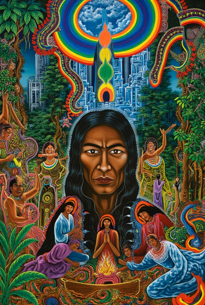 highlighting initiation into the Egyptian rite, Egito Antigo, freemason ,major arcana. hieroglifos, egyptian art, egyptian gods, hermetic symbolism, ancient atlanteans (details and attention to faces and bodies in perfect rendering) in all. The Flower of Life