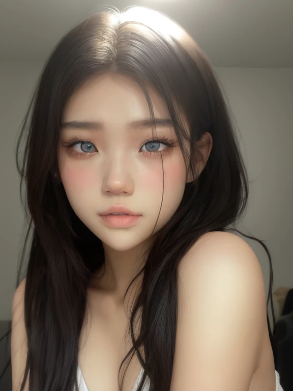 Top quality face,((Top Quality, 8k, Masterpiece: 1.3)), (girl and boy), sex doggystyle, (long black hair and blue eyes), ( 16 years old), (very small round breasts),Ultra detailed face, detailed eyes, double eyelids, (body builder:0.8),(beautiful small hard nipple:1.5,on the bed,(shiny skin:1.2),(lie down:0.8),(satisfied face:1.3),(naked:1.2),very erotic, (sex erotic), (satisfied with orgasm), (sexy boy)