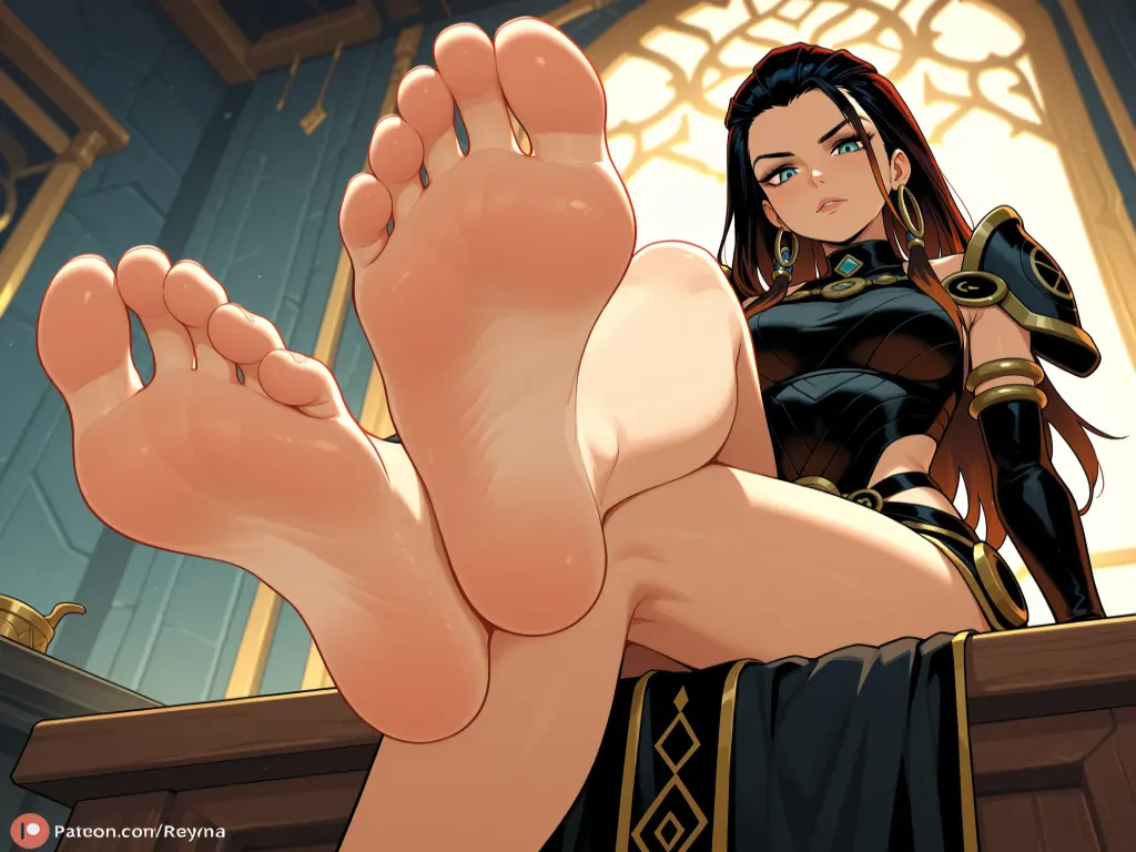 Anime girl with purple hair sitting on the ground，foot up, hyuga hyuga, high soles, giantess art, shikamimi, hinata hyuga from naruto, Misato Katsuragi, eechi, twintails white_mitts, juri misaki, Surrealism female students, big feet, Edgeie anime style, full-color