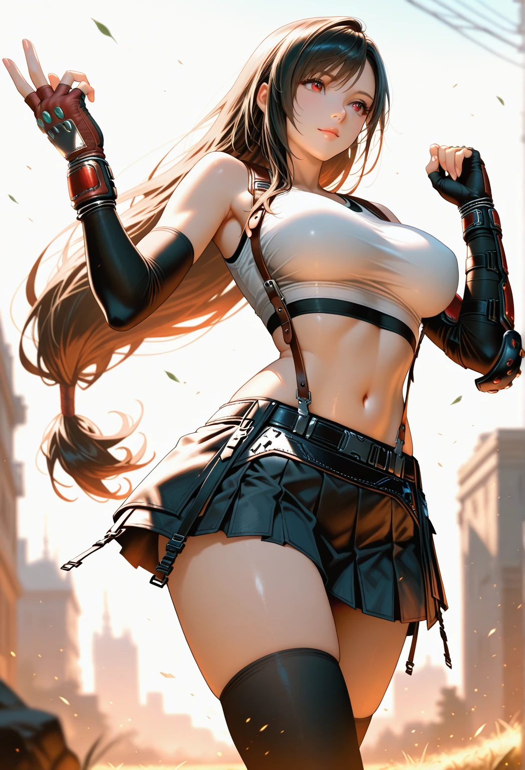 female Swordsman in swordsman skirt armor