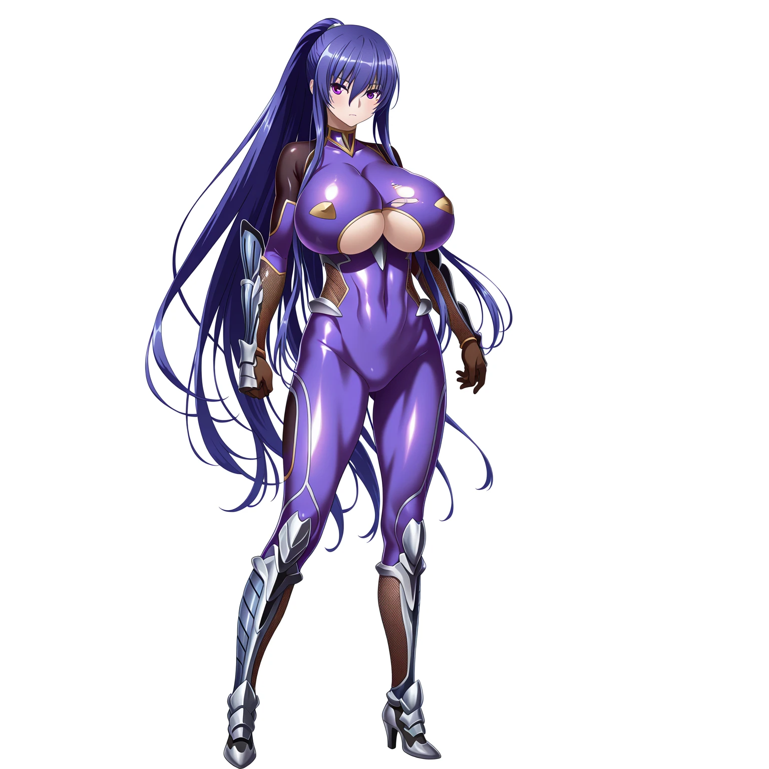 Ganyu, 8 detailed octopus legs, detailed ganyu outfit, muscular body, big breasts, 4 arms, full body.