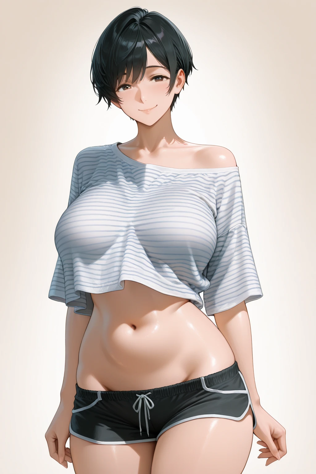 (masterpiece, Highest quality:1.2), One Girl, alone Short black hair, See-through underwear Yellow juice from pants Browsing Caution High class clothing
