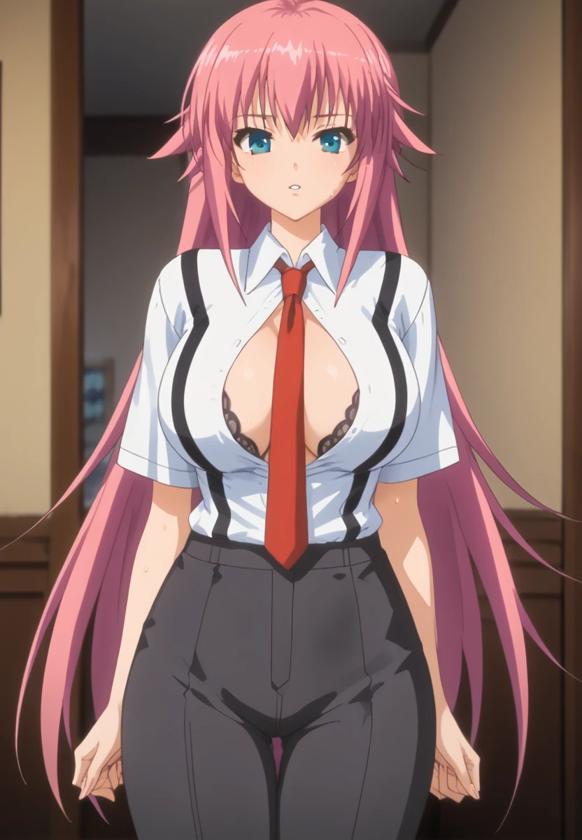 (Nsfw),Hayatakagi, Hajime Takagi, Long hair, bow ribbon, (Twin-tailed:1.3), (Brown eyes:1.5), Hair Ribbon, Pink hair, (eye glasses:1.3),,(looking at the viewers:1.3),BREAK (masutepiece:1.2), Best Quality, High resolution, Unity 8k Wallpaper, (Illustration:0.8), (Beautiful detailed eyes:1.6), extra detailed face, Perfect Lighting, extremely details CG, (Perfect hands, Perfect ???????), big hotel room,Naughty big、thighs thighs thighs thighs、solo, very big breast, detailed nipples, deep cameltoe, barely spread legs, caderas anchas, ultra small high leg string thong, translucent stockings, perfect round detailed and realistic nipples, detailed ??????, daylight illuminated, black transparent super ultra small lace lingerie, with an realistic detailed combat knife in on hand in the most ?????? pose, showing her beautiful nipples, super short mini school skirt ???????, full body picture, almost fully ?????