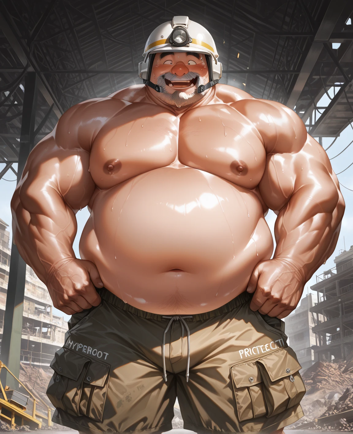 Bloody、Bloody、Top image quality、masterpiece、8K、kook、Strongest、Atrocious、The Monster、Murderous ghosts、Force、wrestler、Musculoskeletal augmentation々、musculature、fear face、Ultra-obesity、chubby、fatness