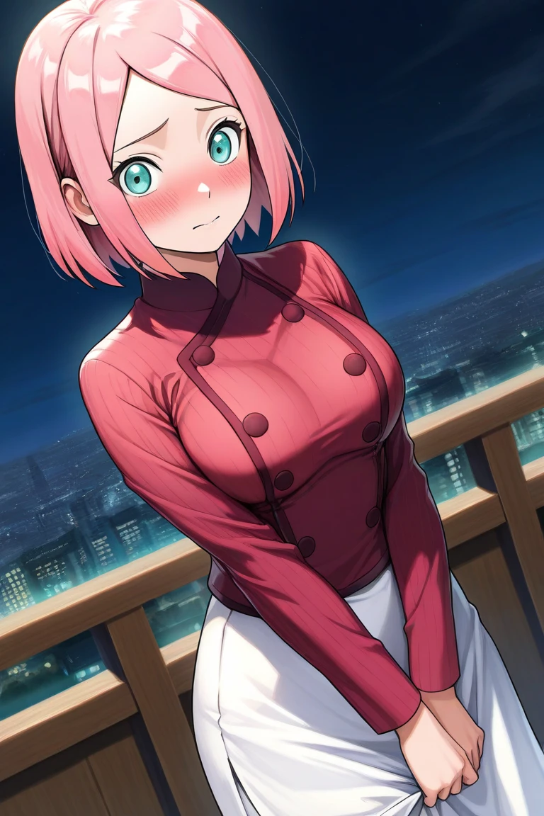 masterpiece, high quality, 8k, Super detailed, Detailed face, (非常にLarge Breasts),One girl, Pink Hair, (最high quality:1.3), sakura haruno, Large Breasts, Distinct diamond mark on the forehead、(smile, blushing:1.1), (throw), (Grab your chest:1.8) Are standing, blush, Bright Eyes, Outdoor, (Detailed aspect), Jean Favonian, Please stand up straight, smile, (Armpit Pose)、Micro Slingshot Bikini、Well defined nipples、((Nipples are visible:1.3))