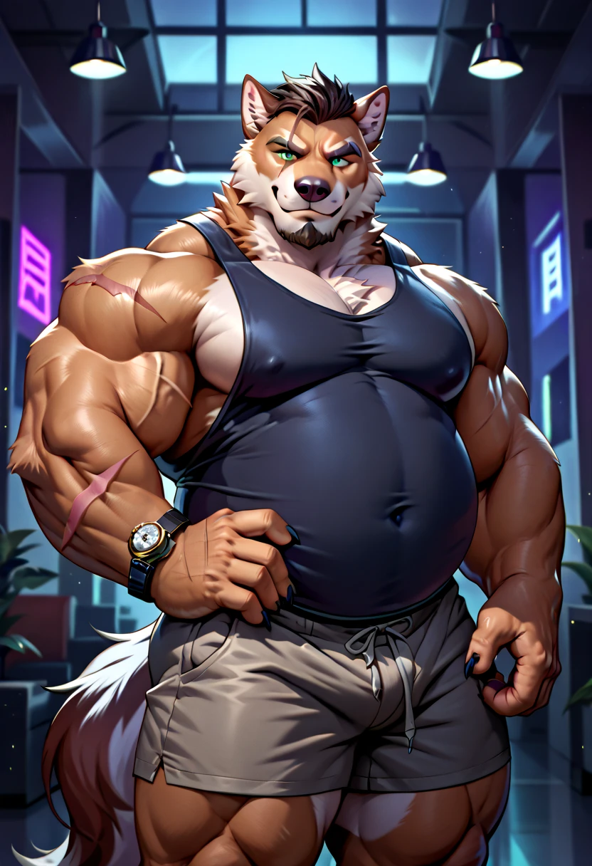 4k, high resolution, best quality, perfect colors, perfect shadows, perfect lighting, ((full bodyportrait)), posted on e621, furry body, solo, anthro orange werewolf, (monotone orange fur:1.3), male, black beard, white chest fur, adult, (heavily muscular, manly, brutal, masculine:1.4), green eyes, realistic eyes, masculine, (muscular, dense build:1.4, muscular shoulders, strong pecs), living room background, correct anatomy, sitting in the dining room, green short pant, drinking a glass of milk, drinking milk, a glass, (photorealistic detailed fur, epic, masterpiece:1.2), (by Taran Fiddler, by Chunie, by Rukis, Bonifasko lighting), claws on hands, (photorealistic fur, detailed fur, epic, masterpiece:1.2), sexy shadows, (by echin, by Taran Fiddler, by takemoto arashi, by Traver009, by Juiceps), (detailed eyes:1.2), impressive physique, serious face, detailed eyes