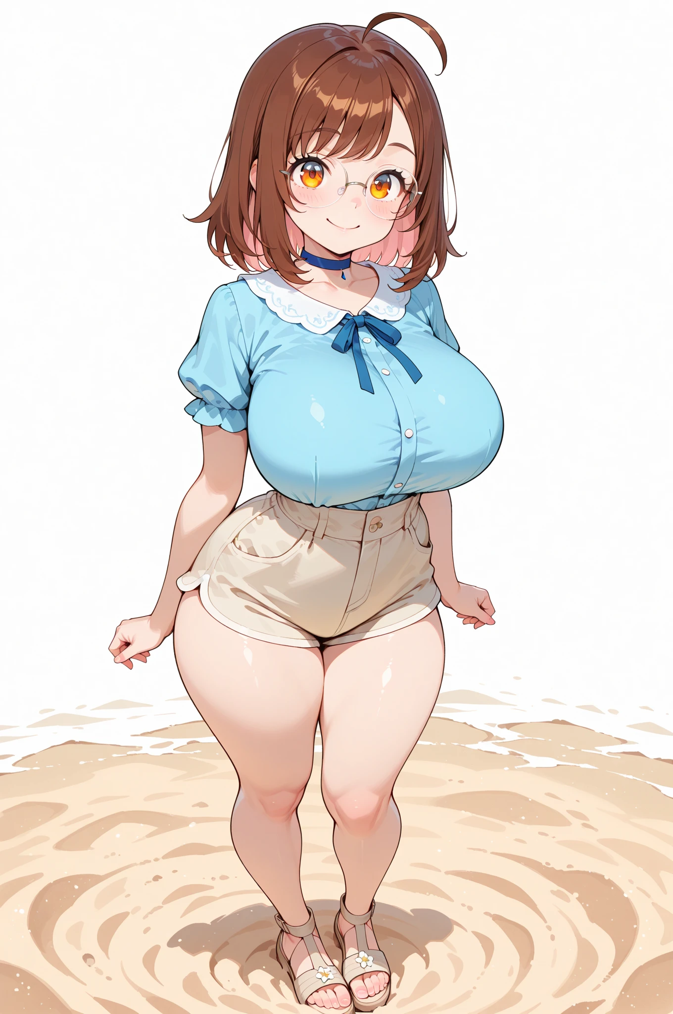 Pokémon,Little Lori,Large Breasts,Oversized short sleeves that reach the thigh,Basket white stripe underwear