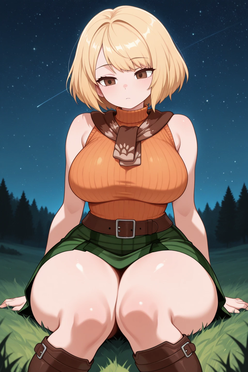 score_9, score_8_up, score_7_up, score_6_up, in tent,
BREAK
ExpressiveH, souce_explicit, souce_anime,
BREAK
1girl,1girl, cagalli, blonde hair, short hair, brown eyes, elect nipple, large breasts, seductive, smile, spoken heart, 
red shirt, grey hotpants, belt, dog tags, gloves, boots, 
tall, leggy, shiny skin, heavy breathing, wide hips, tight waist, thick thighs, steaming body,
,, cameltoe, pussy juice,
, ,
,
, ,
,,, ,
 spread legs, looking side,
,