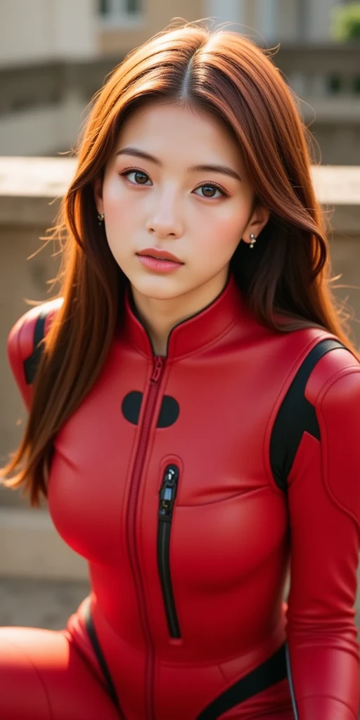 Masterpiece, Best Quality, Karol Sevilla , tight suit, Perfect eyes, Perfect face, Kuvshinov, cowboy shot,