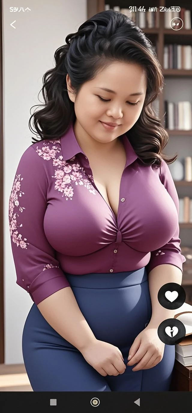 Make it real, realistic, savita bhabhi, sexy secretary, pink lingerie, blue shirt, showing lingerie, showing cleavage, sexy cleavage, perfect breasts , curvy body, sitting in office, deep navel