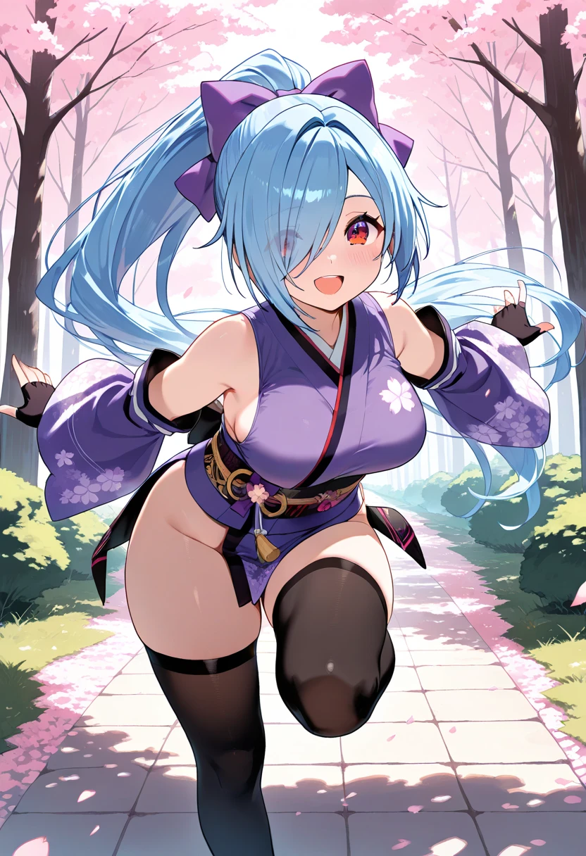 in the woods at night,Make a bonfire,Tired and sleeping,Show me your big ass,1 persons,Lolita Face,very large breast,Blue eyes,Wizard's attire,holding a magic wand,low angles,Have fun with a smile,Looks Back,Light blue hair bun hair,A large ribbon in the hair,Pink T-back,