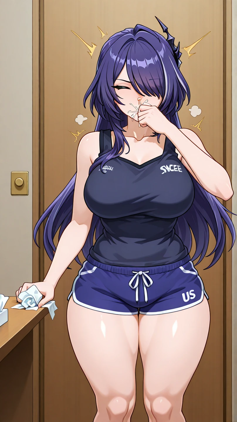 ((masterpiece)),((Write neatly and in detail)),((Beautiful and pretty older sister)),fate,(Scathach),blush,smile,((School Swimsuit)),Showing boobs,(Pink nipples),bedroom