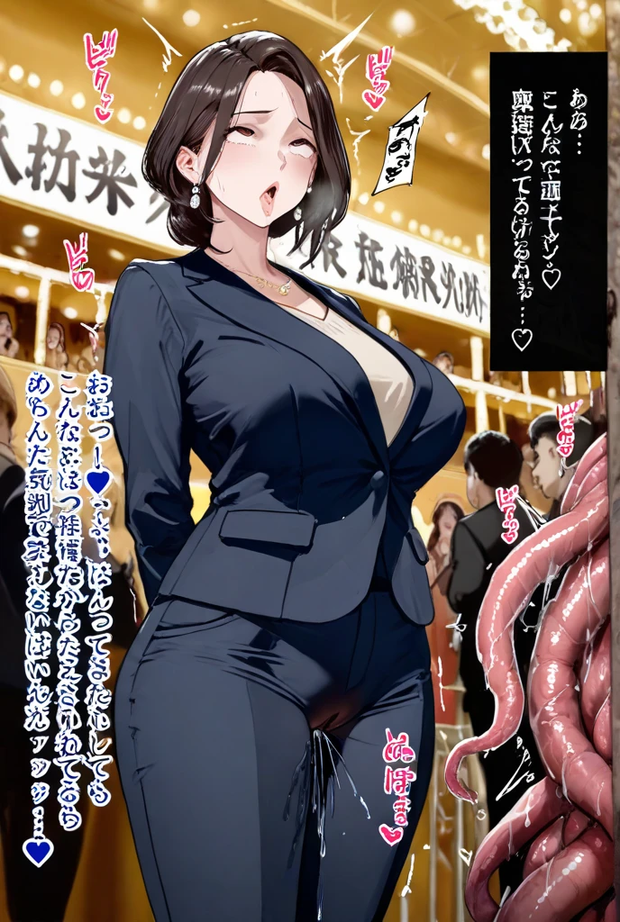 The beautiful girl in lace top and leggings is sitting astride a pile of skeletons in the center of the picture. She is holding a trembling sausage with juice squeezed out in her hand and smiling. There are multiple comic storyboards in the background，cbt, sausage bondage,sausage insertion,Sexy, trampling sausage with high heels heel,(masterpiece, best quality:1.2)，1 beautiful girl,sexy，comic storyboard:2, leggings, sit astride, axially symmetrical:2, ,femdom，sounding，cbt，hold，smile，colorful，leggings，thin gap，cameltoe，insertion，trembling，juice，spray， Long hair,Lace top,Sexy, Shiny leggings, High heel，cleveage, trampling, in forest, saliva , Mucus