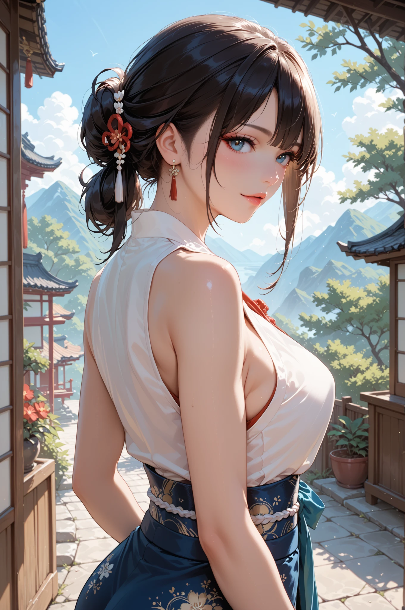 masterpiece,8k,chinese beauty girl,big breasts,red tieek,crying face、transparent clothes,very body fitting sparking sheer costume,super model proportion,full body:1.7,space station,