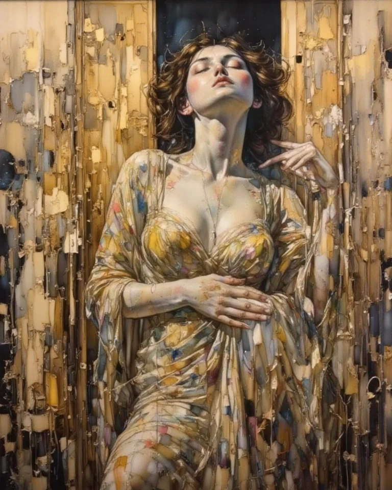detailed oil painting of a naked goddess of fortune in a medieval fantasy world, intricate details, beautiful face, long flowing hair, delicate skin, elegant pose, fantasy architecture, glowing light, warm colors, cinematic lighting, dramatic shadows, highly detailed, masterpiece, 8k, photorealistic, hyper detailed