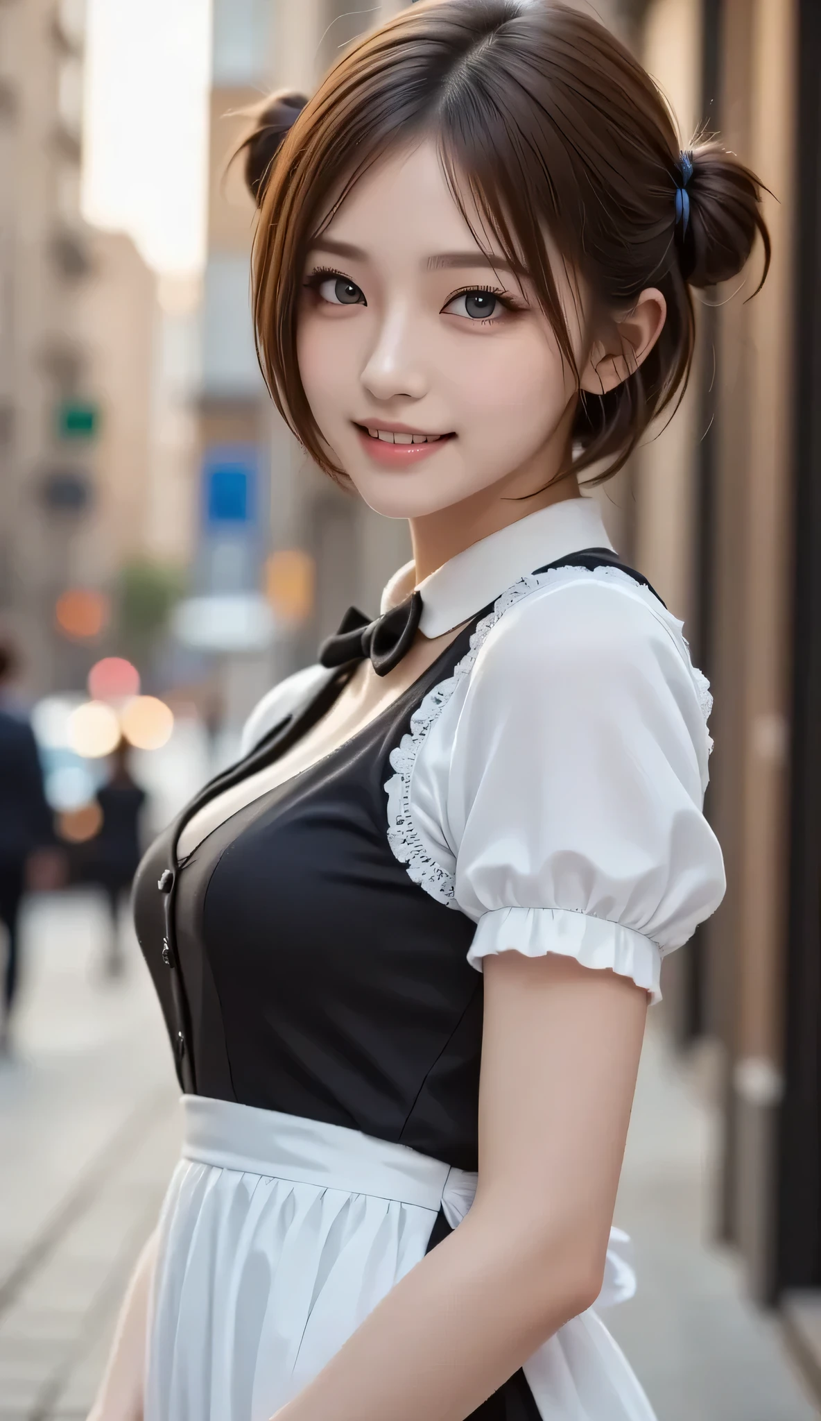 Highest quality、masterpiece、Group photo、((Layered Haircut)),(8k,Highest quality),Full Body Shot,Shot from medium distances,School classルーム,student,class,class,Open-collar shirt、Wear a JK skirt,Full body photo、 Adorable, smile, length, Brown Hair, 32K, masterpiece, Best image quality,Ultra-high resolution,Perfect hands,Black choker、blue eyes、bangs、Very lush and long eyelashes、uniform、 School、Summer clothes、((Big Breasts))