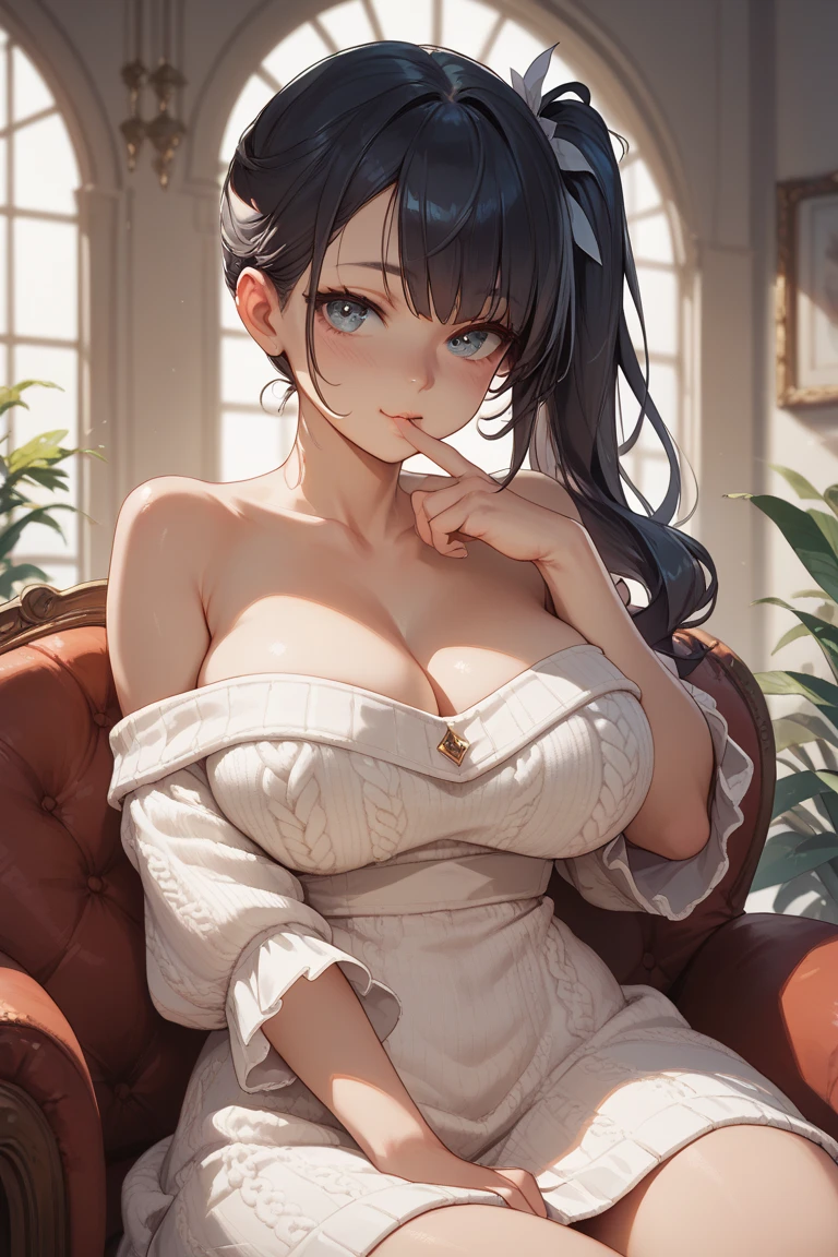 ((best quality)), ((masterpiece)), (detailed), perfect face, big breast, topless, nude, nipple slip