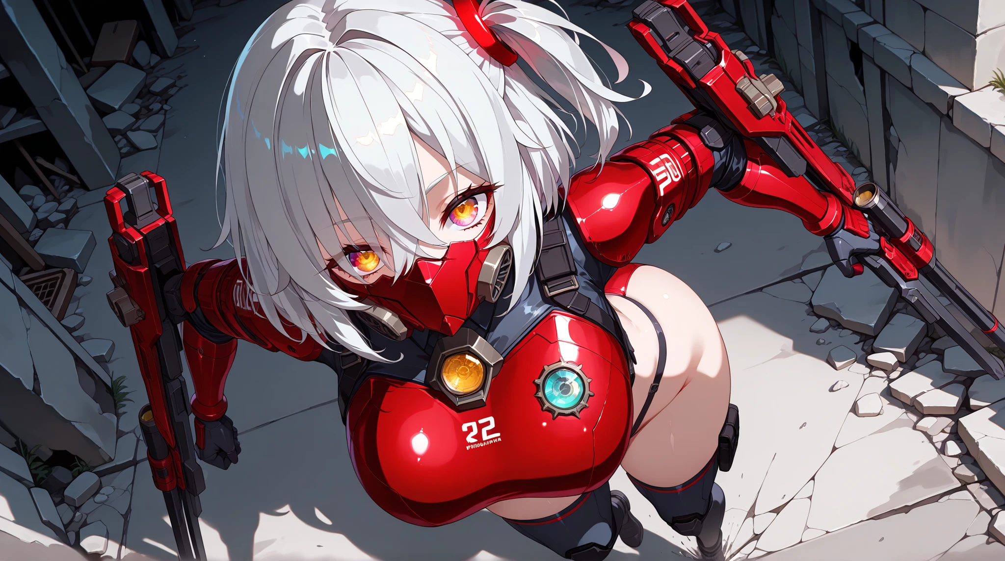 1girl, W \(arknights\), arknights \\\\\ masterpiece, best quality, very aesthetic, absurdres, newest \\\\\\ slim body,///// ,by nyantcha,cutesexyrobutts , by khyle,,////// ,,solo,, , ,,detailed face, , ,, , , , , beautiful face, (white background:1.2), , sexy, , orange eyes, , , rating:nsfw,heart shaped bikini, polca-dot bikini,big tits,), in the center of the frame, to tight swimsuit,short hair, highleg bikini, side-tie bikini , polca-dot, heart shaped hands