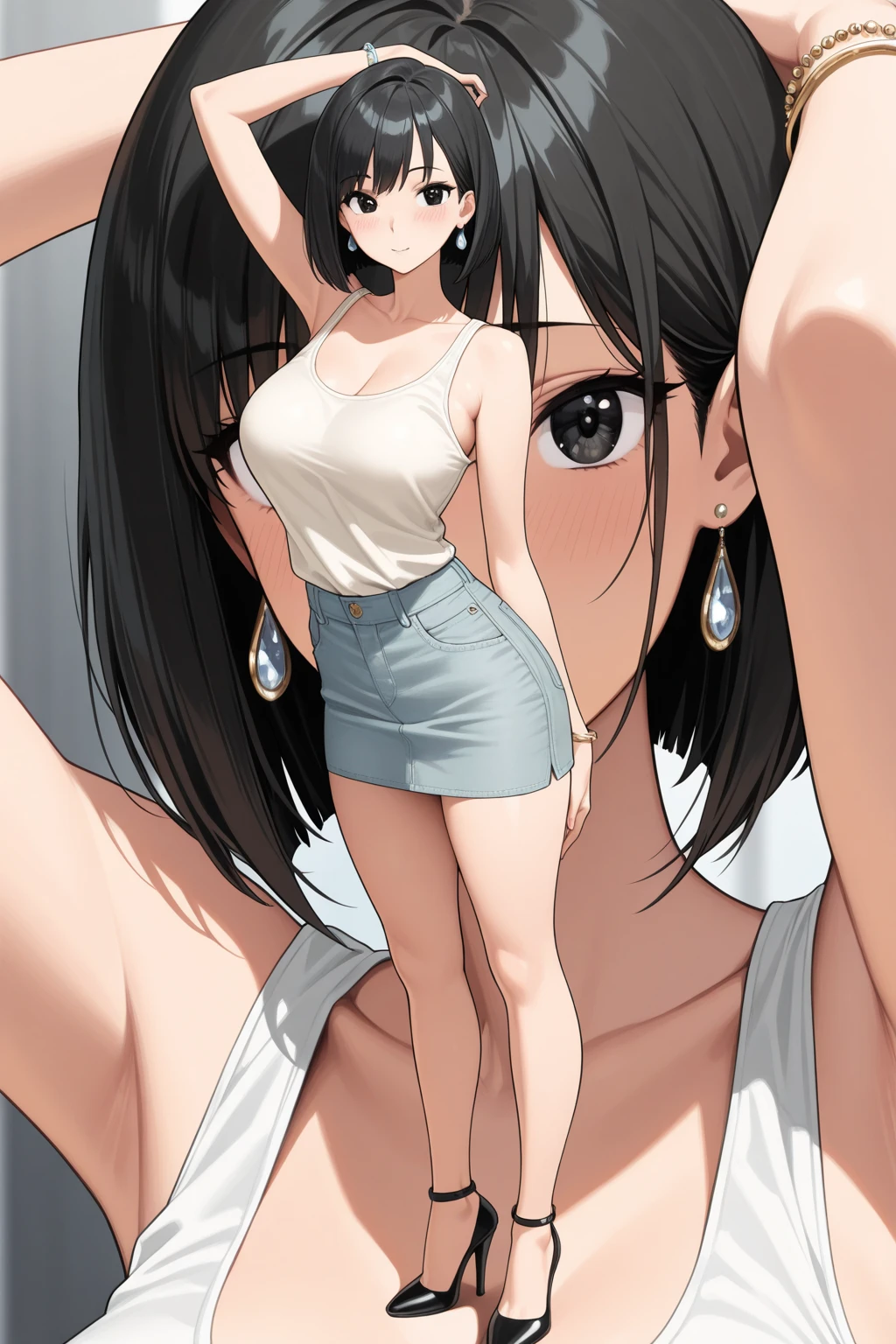 nsfw:1.5,((totally nude)),1faceless boy,penis,Inserting the penis into the vagina,((vaginal hair)),cum in pussy,squatting,open leg wide,butt on floor,smiling,(masterpiece:1.3, top-quality, ultra high res, ultra detailed), (realistic, photorealistic:1.4), beautiful illustration, perfect lighting, natural lighting, colorful, depth of fields, nfsw,spread pussy,feeling organizm,looking at viewer,japanese, mature woman, perfect face, cute and symmetrical face, shiny skin,
(middle hair:1.5, half updo:1.5, light brown hair), hair between eyes, brown eyes, thighs, nipple hardening, sweaty, 
beautiful hair, beautiful face, beautiful detailed eyes, beautiful clavicle, beautiful body, beautiful chest, beautiful thigh, beautiful legs, beautiful fingers, 
necklace, hair ornament, (beautiful scenery), evening, (uninhabited islands), (sexy pose, dynamic pose, female masturbation), (seductive smile, upper eyes, parted lips), locker room