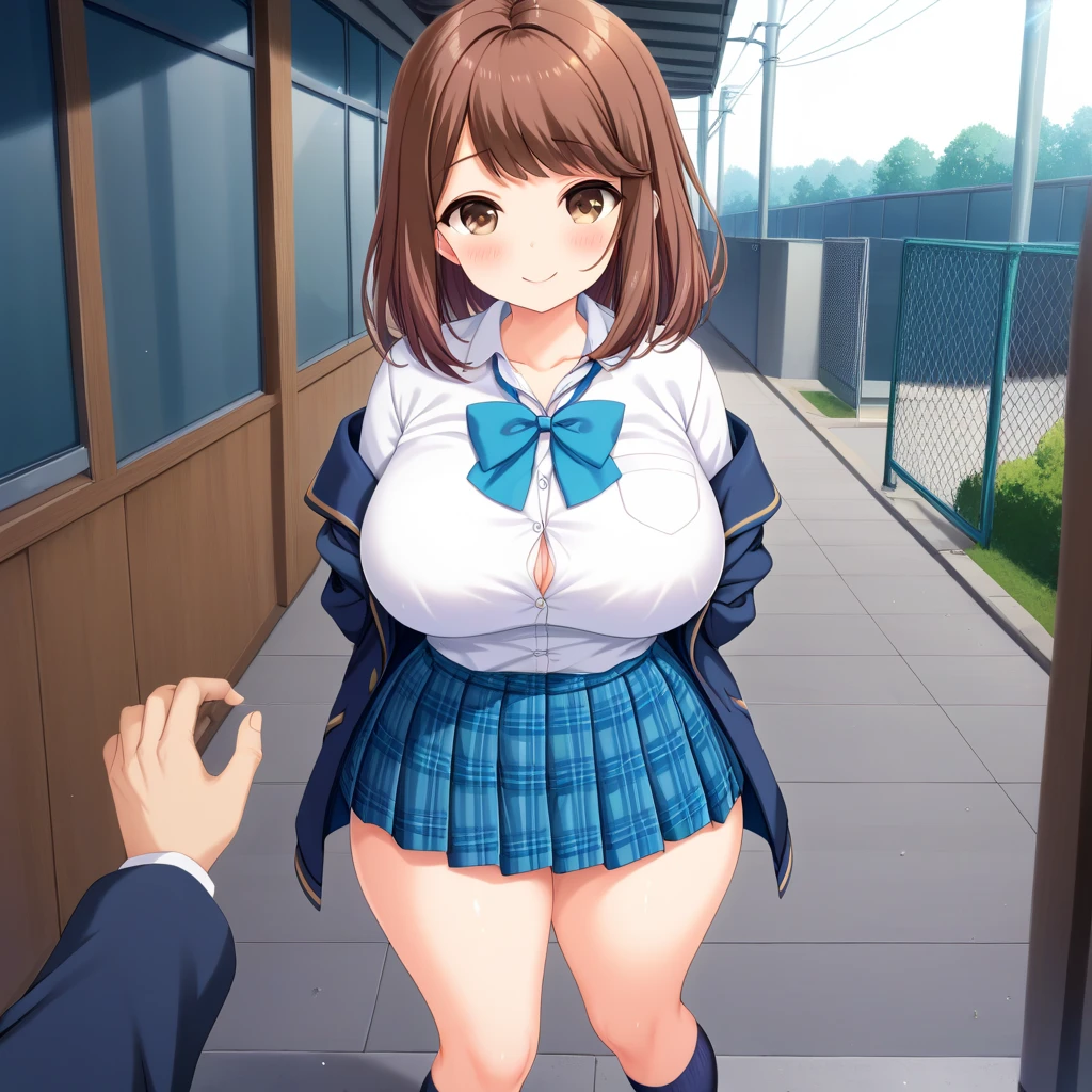 ((Table t○p, Highest quality, High Resolution、Anime Screen Capture、Pixel Perfect, 8K)))、Perfect Anat○my、((((Muscular))))、(((Huge breasts、Wide Hips、Wide thighs)))、(Skirt Lift、Crouching)、((White Panties、The chest is open、White Sleeveless Shirt、Blue Mini Skirt))、((vapor、Sweat)), vap○r,(Green Eyes)、((Bobcut、Brown Hair)), ((:or))、Glasses、(Embarrassing、blush)、(Night in the city)、from the front