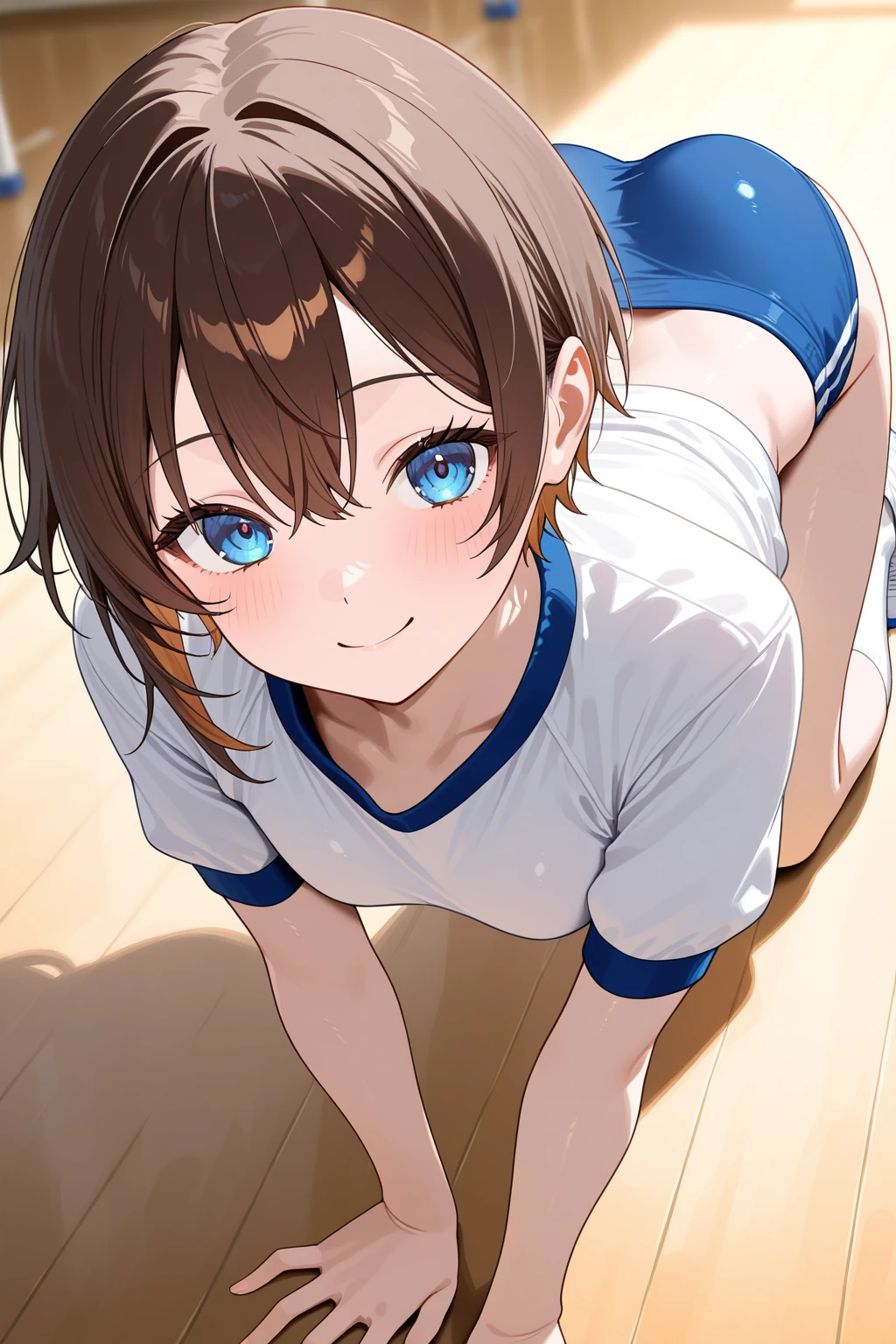 anime girl, (1girl:1.2), masterpiece, best quality, best detail, best proportion, best anatomy, best face, blush, best shaped breasts, very huge breasts, (black short hair) ((14 year old japanese lowteen):1.3), ((full body shot):0.9), view from side, cameltoe, (cum in pussy), ((prosthetic limbs):1.4), ((prosthetic girl):1.0), (nsfw:1.1) , (full nude:1.5), cameltoe, loose a competition, sadly, tears, blush, (at a track field(background)), (spread her legs wide), (pubic hair),