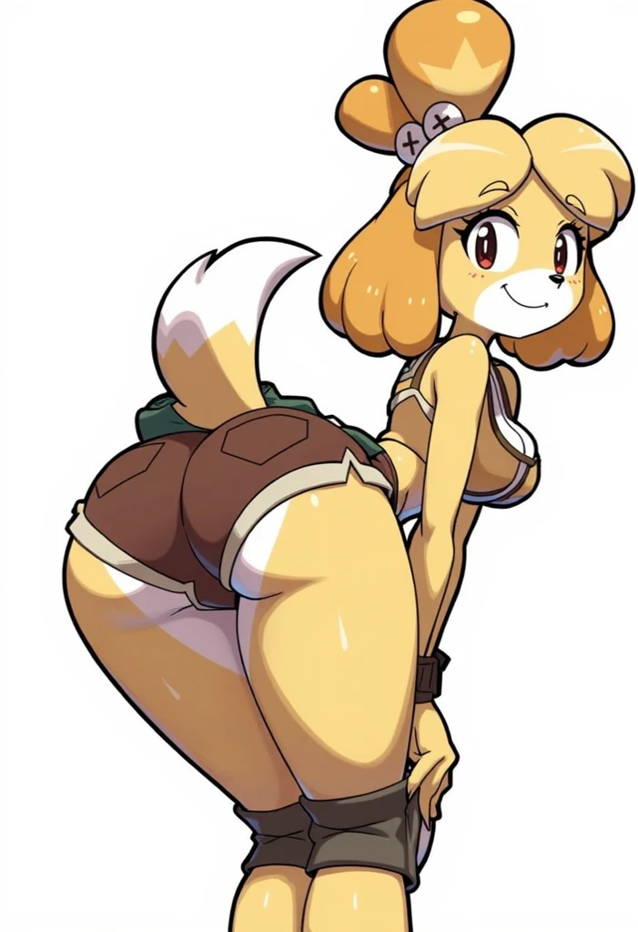 (Isabelle), Long_body, (by DAGASI), (by shikaro), (by Inno-Sjoa), (by asaneman), female, big_butt, ((extremely_wide_excessively_massive_hyper_hips)), normal_tail, (massive_plump_hyper_labia), [Long_neck:0.5], (thin_digitigrade_(extremely_tiny_legs)), (Perfect_eyes), sexy, seductive, embarrassed, 1080p, (best quality), (masterpiece), digital_art,