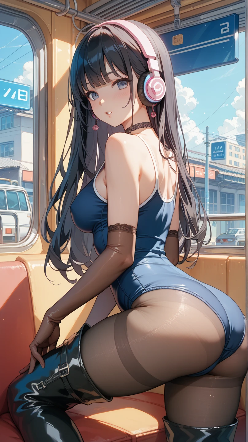 Anime Waifu beautiful detailed eyes, beautiful detailed lips, extremely detailed eyes and face, longeyelashes, 1girl, sensual, young woman, medium breasts, beautiful feminine face, nice thighs, slim, sexy, erotic, beautiful clothes, perfect body, cinematic lighting and framing, (best quality,4k,8k,highres,masterpiece:1.2),ultra-detailed,digital painting,portrait,glamorous,highly detailed,soft lighting,warm color tones Let’s think step by step,Highest quality, masterpiece, Ultra-high resolution, 8k,Show anime style , One, Soft Line Art, Digital Enhancement, shojo anime touch, shojo manga core, Flowing fabric, close, Soft Drawing, Ultra High Definition Digital Anime Art, Clear facial depiction, Highly detailed girl manga character art, Ultra-detailed manga style, Highest qualityの色,
1 female,24-years-old, Brown haired woman,Short ponytail,Ultra-detailed clear brown eyes,Body type is slightly chubby,Small breasts,The butt is small,
On the train in summer,I'm a little nervous,Sleeveless white summer dress,skirt,She stands and grabs the strap.,She looks out the window,View from the seat,Staring at her armpits,Angle up to chest