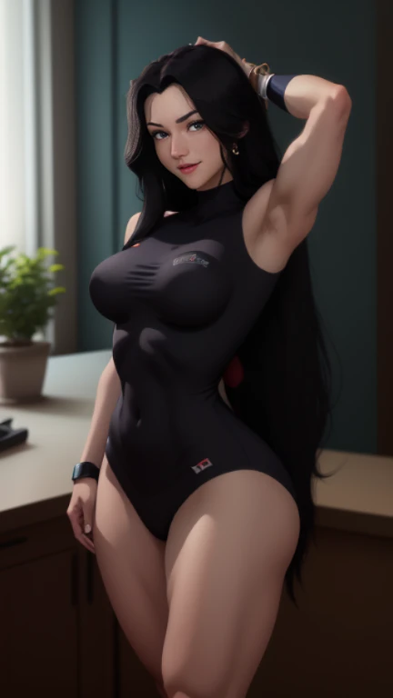 renenenen74, 1girl, ((Captura de pantalla de anime)), rojo_cabello, largo_cabello, solamente_hombros, cerrado_boca, despellejado_Claroscuro femenino, ((oiel morena)),piel negra, Looking_en_espectador, verde_ojos, solamente, Entero_cuerpo, rojo_cabello, tiny breast, (((One-piece turtleneck full swimsuit))),
elegante, seductor (((obra maestra))), ((mejor calidad)), (extremadamente detallado), acuarela, illustration, profundidad de campo, boceto, HDR, colorido, Good Composition, perfect ilumination, Swimsuit turtleneck,