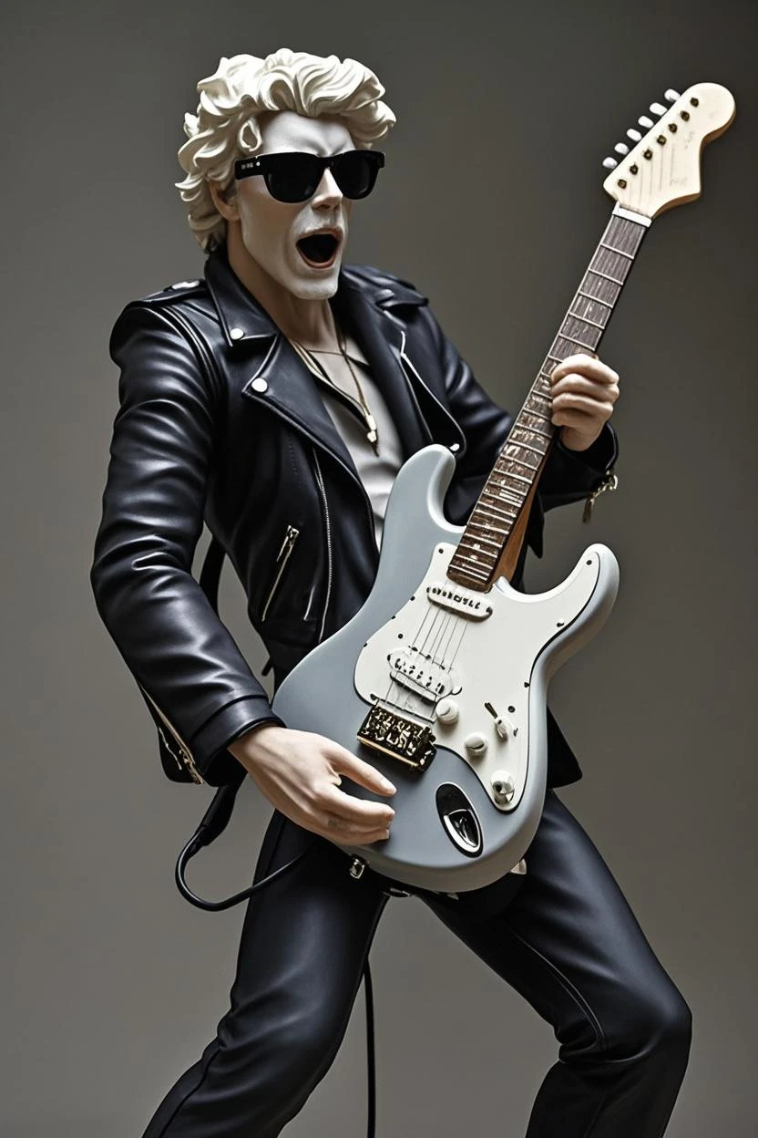 score_9, score_8_up, score_7_up, rating_safe,source_furry,anthro,source_3D, white wolf male muscular 
alone black background.
wearing a black jacket glasses and playing guitar guitar.
hot and sexy body. Nude. Naughty smile. nude (penis, balls, big penis), (Condom on dick) Looking at the viewer A bow tie and inviting for fun 