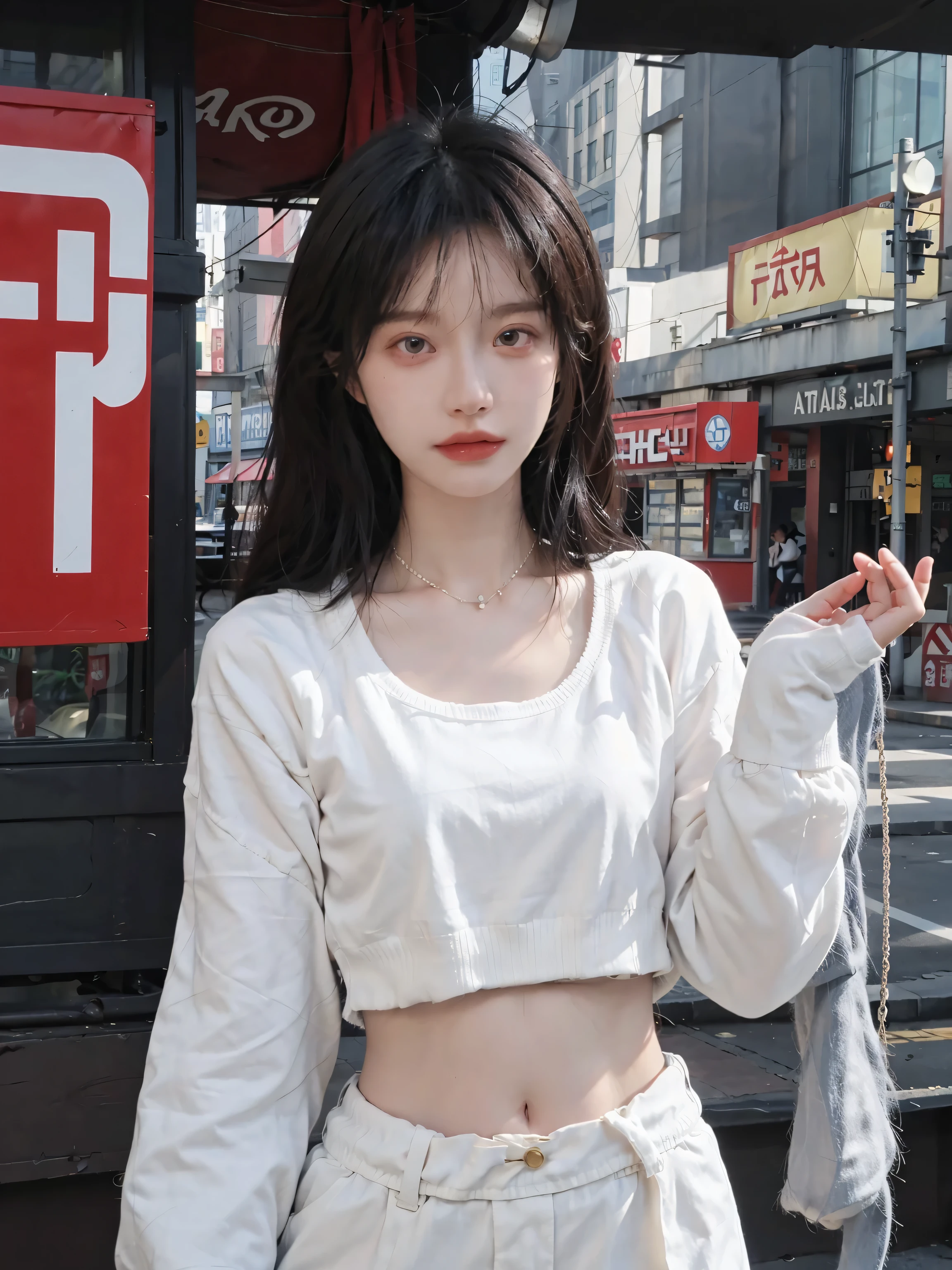 muste piece, best quality, illustration, Super detailed, fine details, High resolution, 8K,wall paper, perfect dynamic composition,(Details High quality, realistic depiction of eyes:1.3), Off-shoulder t-shirt and denim mini shorts, twintail, black hair color, Big Natural Color Lip, bold sexy pose, (perfect body shape), crying a little、cold gaze, Harajuku style、20 year old girl、cute type、lolita、beautiful legs, nightclub, hposing Gravure Idol, Voluptuous thighs, at midnight, after sex