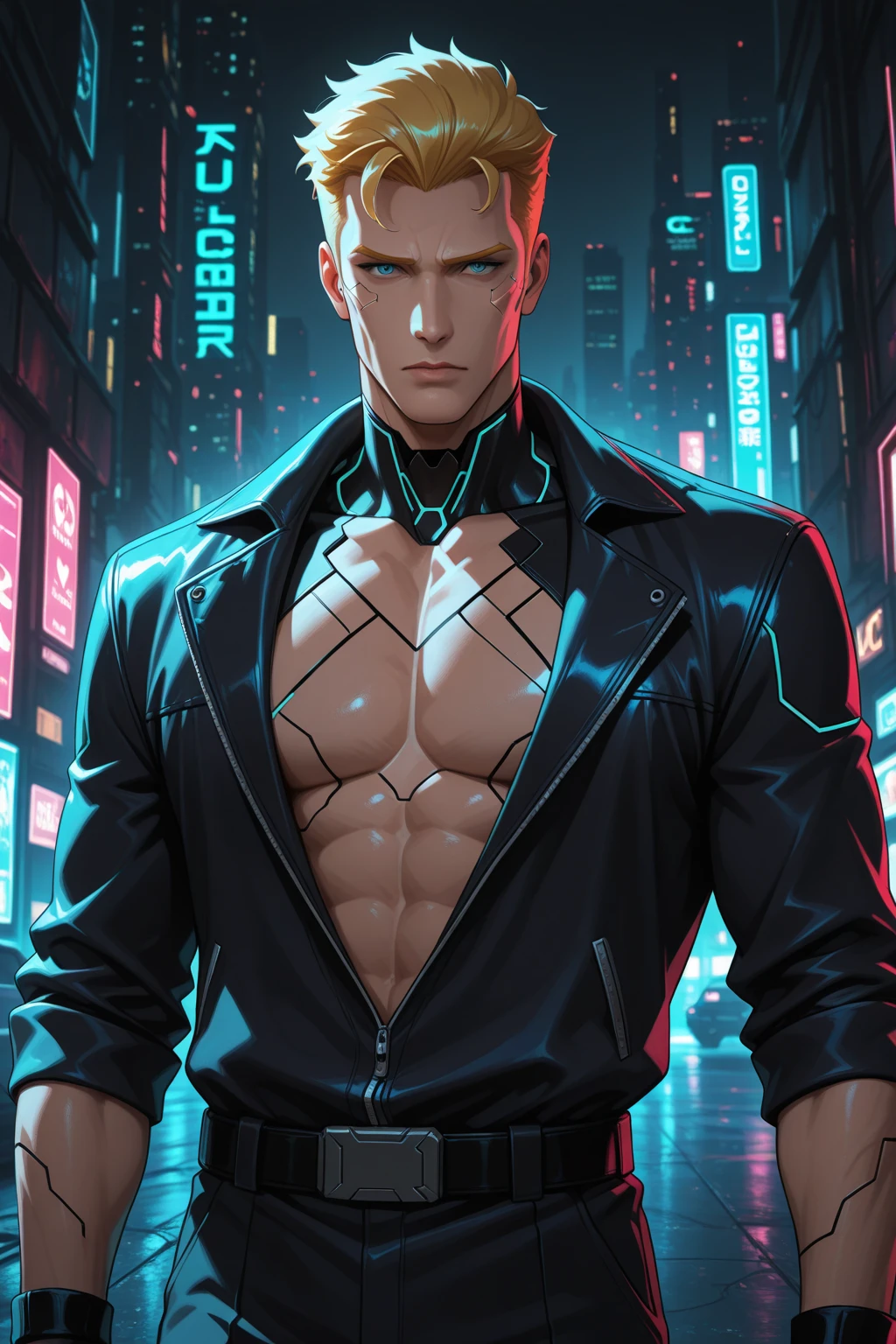 1Man, ((male model )) heaty skin, masterpiece, highest quality, angel, perfect body, beautiful male, an excrutionately attractive man 28 years old, voluminous very long white hair, neon white eyes, at jazz club, rose, wearing a white futuristic suit, (Male Focus), ((smooth body)), super cute, dynamic pose, cool and seductive, cinematic lighting, full body shot, youthful face, body without hair, thin and tall, fit body, dominant, intricate details, looking at viewer, fantasy, insane face detail, concept art, illustration, 8k