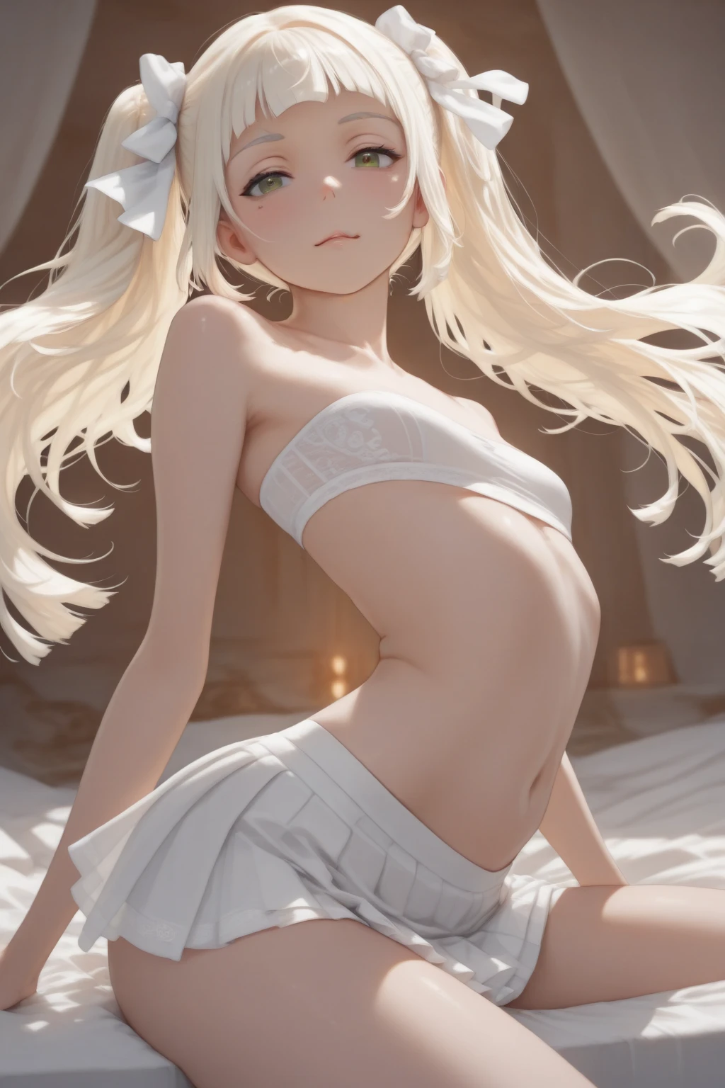(Sumilux f1.4 36mm , Polaroid , low Latitude old color negative film , cross process , (bokeh), Long exposure , blur , flare, chromatic aberration , (soft focus), (Shallow focus) , soft glow , Maximum aperture, low Key , Transparent depiction , Tyndall) , Virgin-killing lingerie