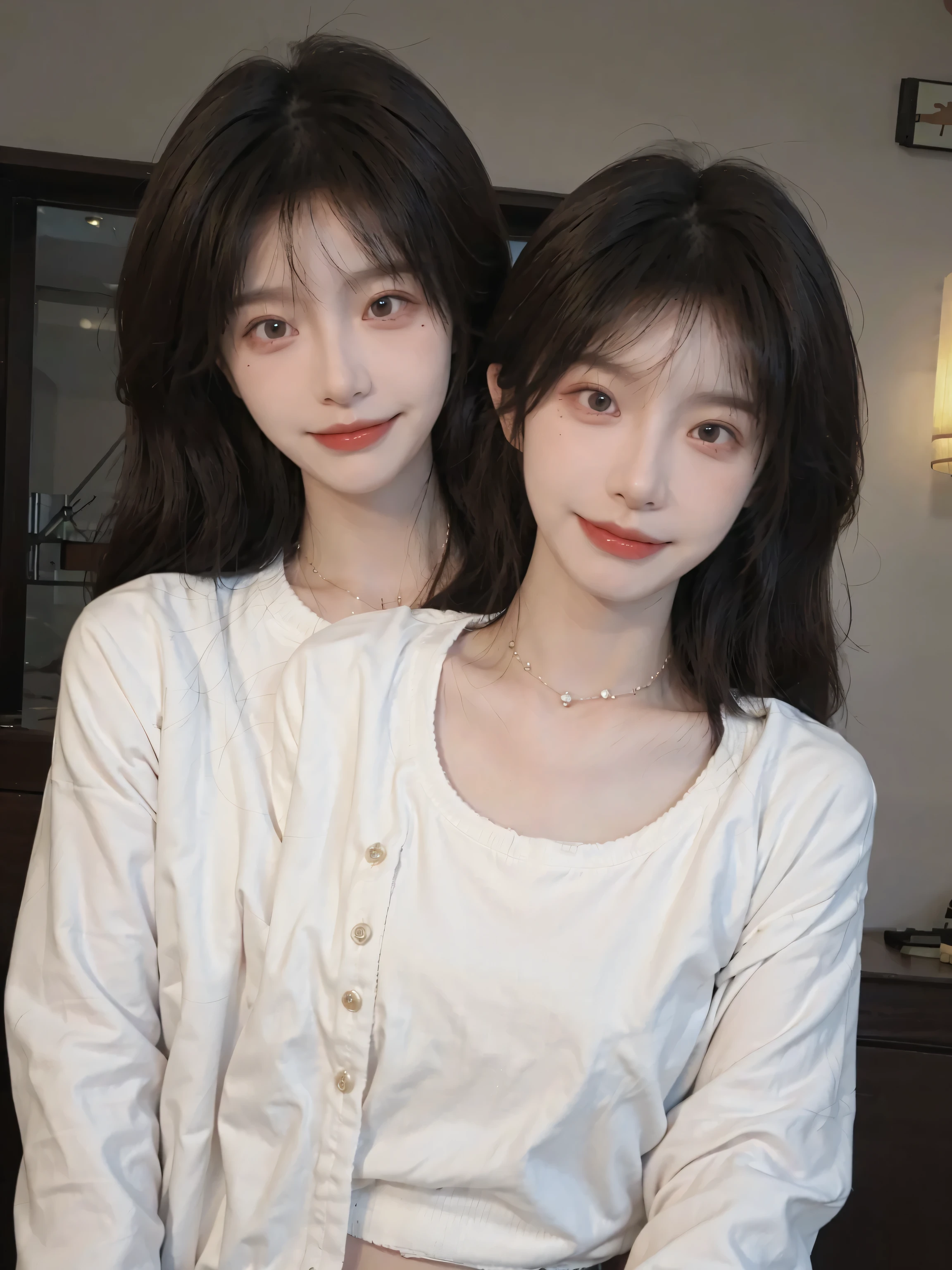 best qualtiy, Ultra-high resolution, (realisticlying:1.4),cute hairpin,Baoyu Girl,European style apartment,(flatchest:1.2) ,A pair of clear and moving peach blossom eyes,Royal Sister,sunshine on face,Big waves,(ln the forest:1.4),(choker necklace:1.2),(Fair skin:1.4),a sense of atmosphere,a beauty girl, ssmile,head straight-looking at viewer, closeup cleavage ,(Photorealistic:1.4),1girll,sexly,(Upper body:1.4),(Wet body),(:1.2)