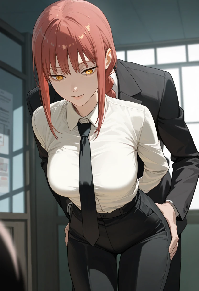score_9, score_8_up,score_7_up, score_6_up,source_anime, BREAK uncensored, official art, official style,anime_screencap , anime coloring , masterpiece,best quality,very aesthetic ,makima_v1, red hair, ringed eyes, braided ponytail, black necktie, shirt, collared shirt, bottomless , looking away, very skinny, narrow waist, blushing, cutest girl in the world , rating_explicit, perfect ???????, anatomically correct hands:1.3, BREAK source_anime,(ultra HD quality details) , blue brick wall, dark room, dungeon , She puts her hands on the wall , expressionless, ??????? , orgasm , vaginal,sex , standing sex ,sex from behind,bent over , side view , 1boy,(((Muscular man))), (((ugly man))) , (((Size difference))) , riding cock, huge cock, muscular cock, wide cock, fat cock ,Grab her ass,