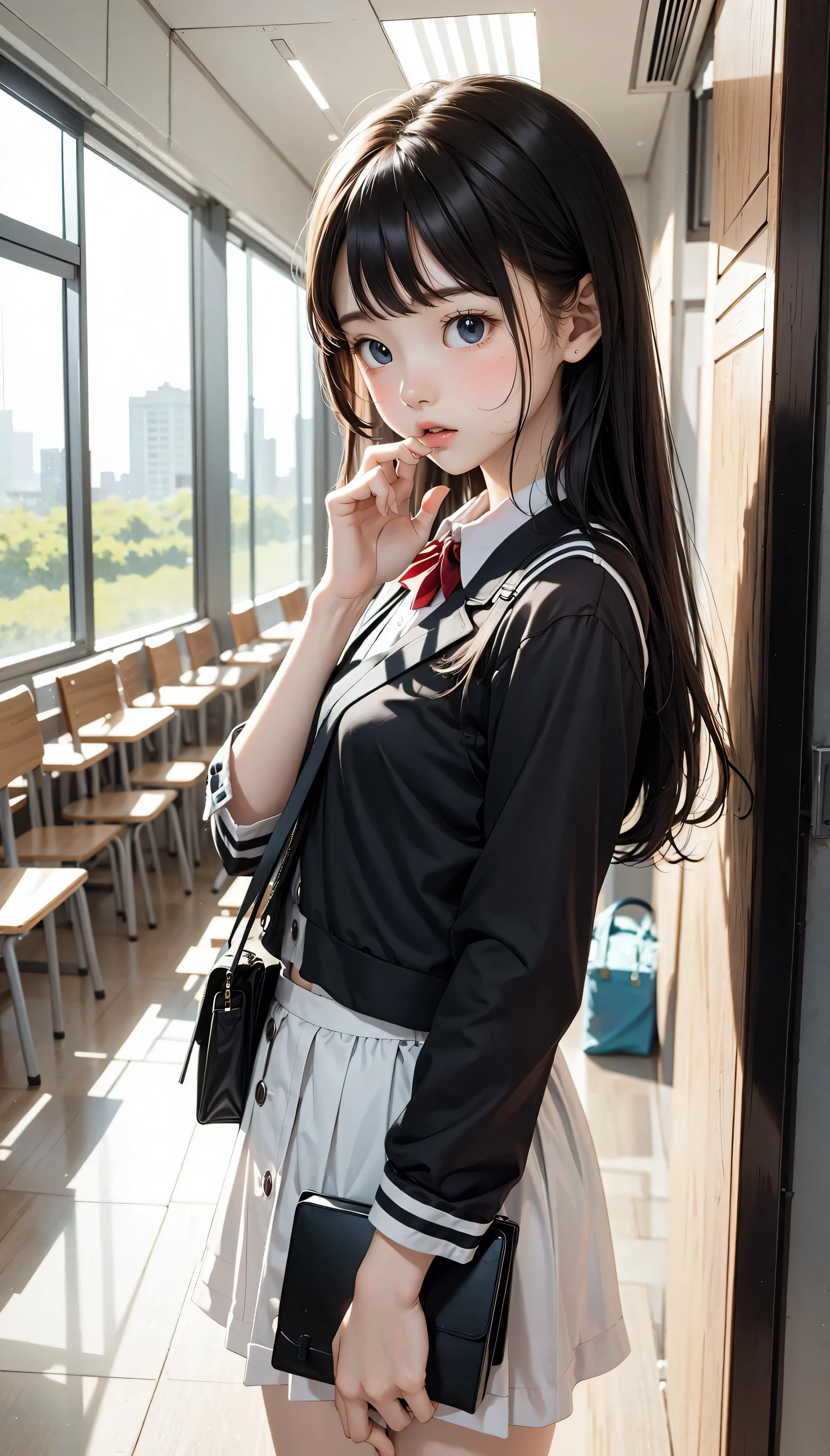 S,制服,Line up quietly before entering the claSSroom, 女の子,かわいい, MaSterpiece, DetailS