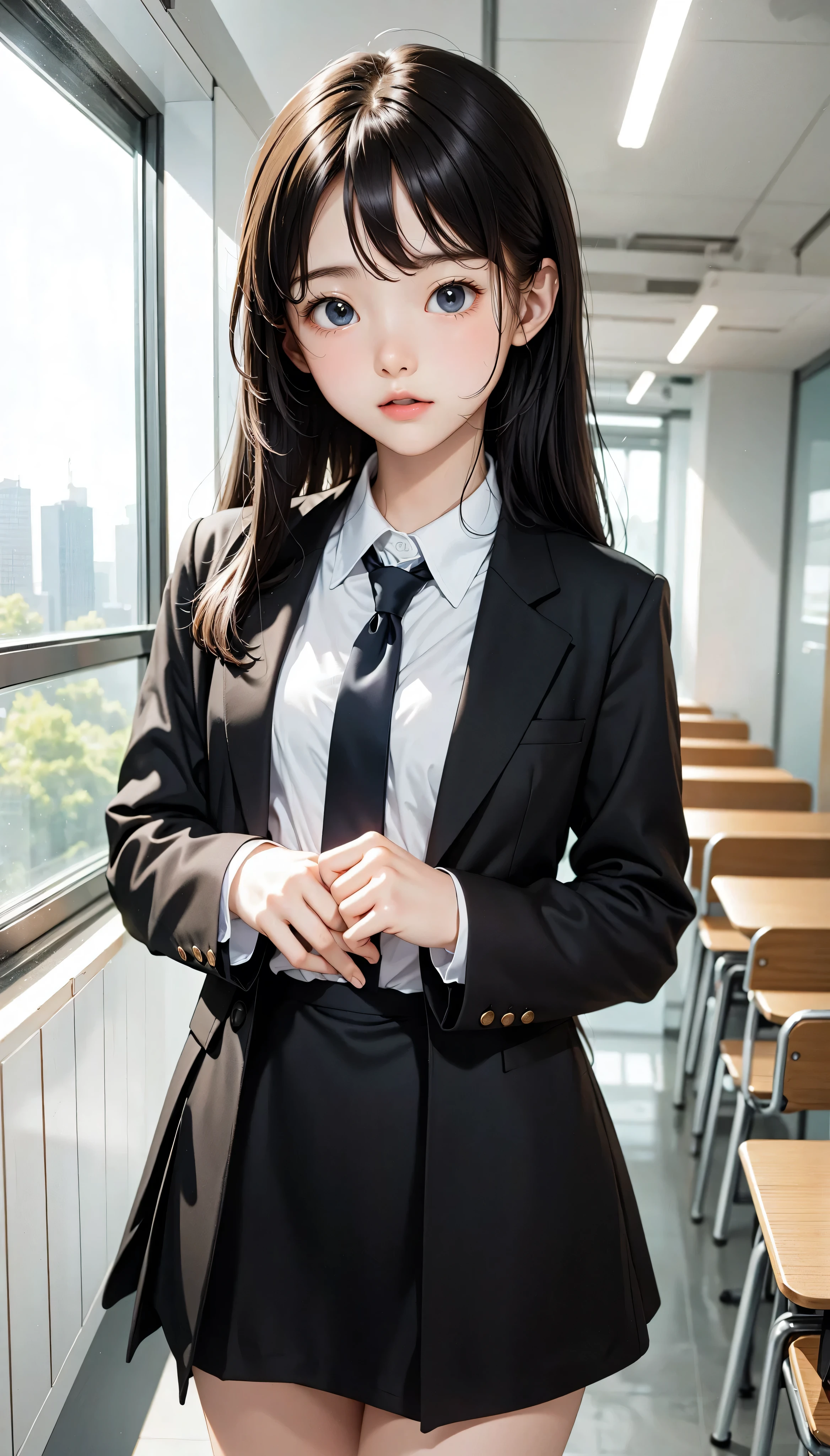 S,制服,Line up quietly before entering the claSSroom, 女の子,かわいい, MaSterpiece, DetailS