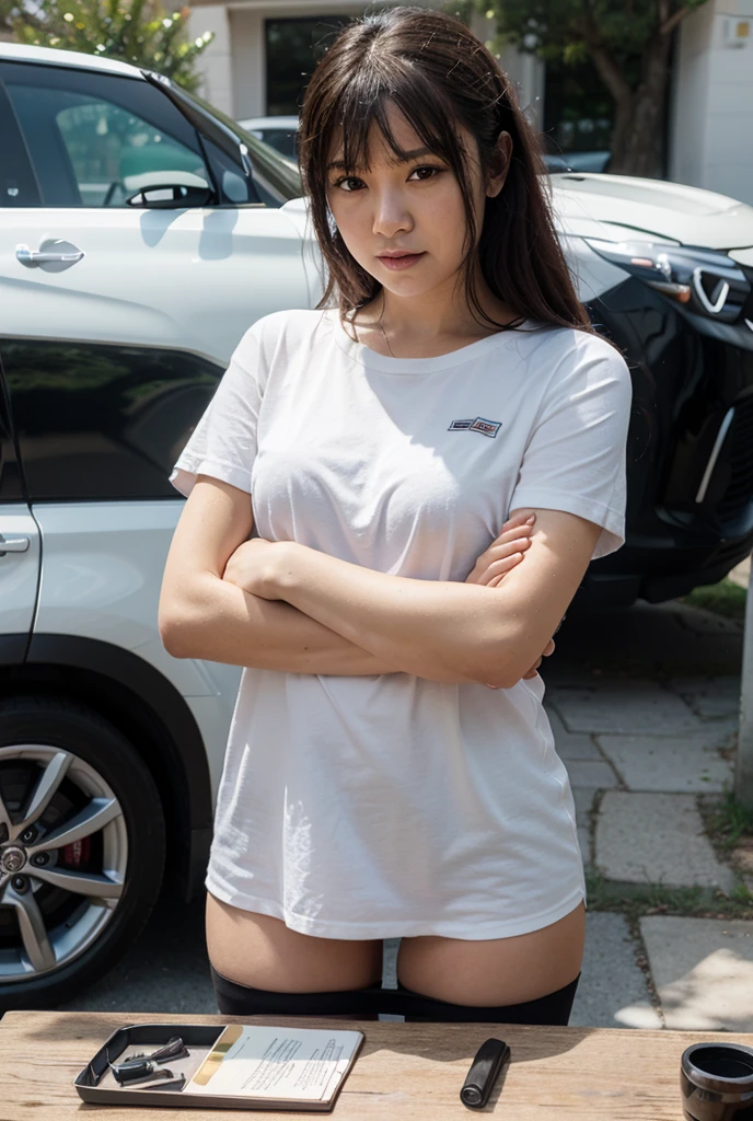 ((Realistic Light, Highest quality, 8K, masterpiece :1.3)), Frank, One Girl, Beautiful woman with perfect figure :1.4, car washガール、Hyper Realistic Stick、Surreal、uhd'、超人気のcar washクイーン、nude、Showing off as much skin as possible、Playmate proportions、Queen of Eros、car wash、Boobs exposed、 exposed、Pinpoint licking of the clitoris、Infinite Orgasm、