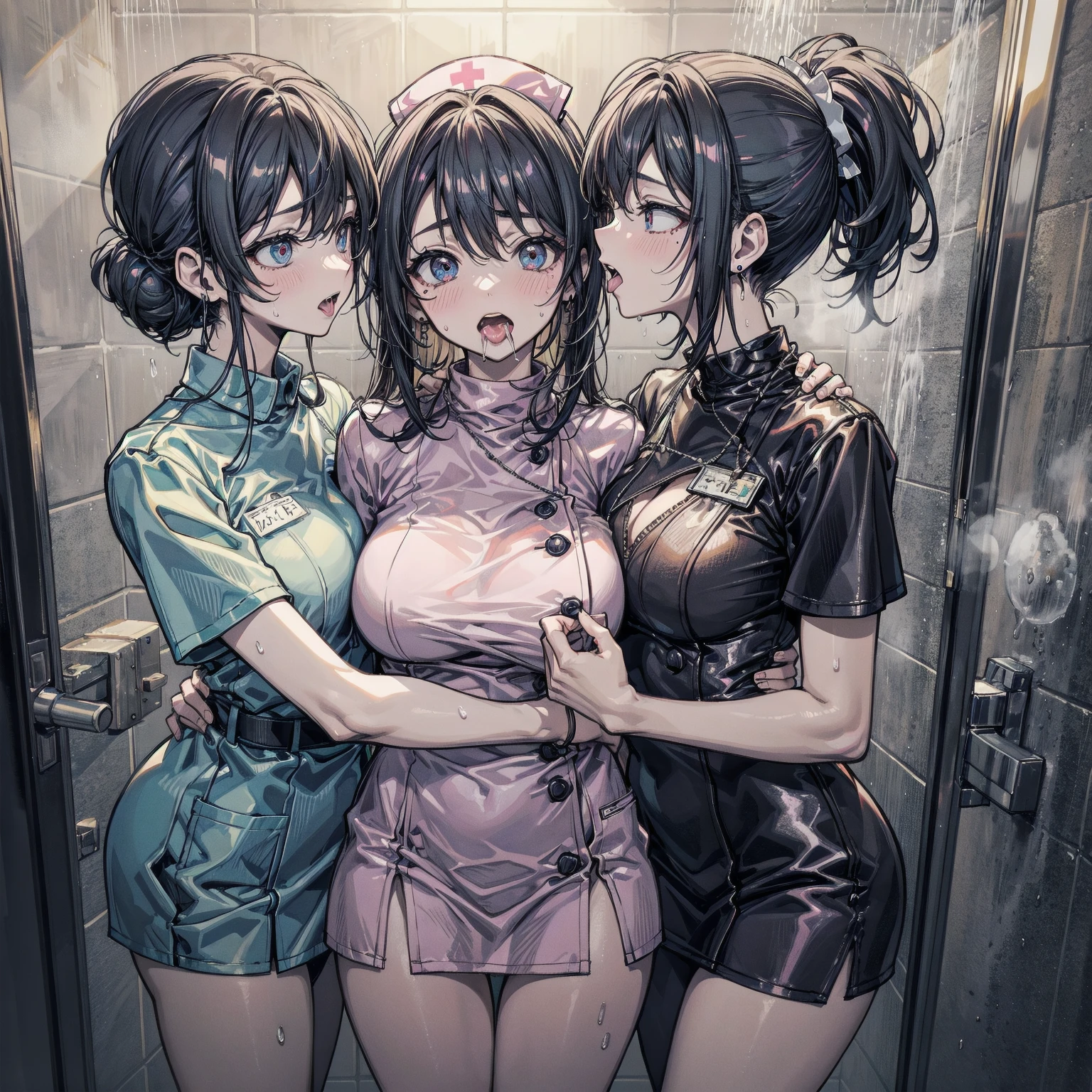 ((NSFW:1.3)),(Textured skin, Anatomically correct, Super Detail, high details, High quality, hight resolution, Best Quality, 1080p,4K:1.3),(One-person viewpoint, looking at viewer, subjective:1.5),
((one piece anime style:1.6)),

(Women's changing room at the hot spring:1.4),
((Multiple girls, Group photo of the girls:2)),
((young Women's:1.5)),(Girls with busts of all sizes:1.5),(Girls with various hairstyles:1.5),
(inviting you to have sex),

((Girls line up leaning forward:1.6)),
(from front:1.5)

(Women's in underwear:1.3),
nsfw,(bra lift:1.5), (panties pull down:1.5),camel toe,
(sweating:1.3),

nsfw,(enraptured face:1.4),(naughty expression:1.2),(orgasm smile:1.5),seductive smile, excited smile,(heavy breathing, steam:1.3)
(blush, face blush, blushing:1.3),
,(vulgarity:1.5),(fucked silly:1.1),(steam:1.1),(drooling:1.1),(sweat:1.1),(orgasm:2.0),

(vivid pussy, high quality vagina:1.1), (dripping love juice:1.3),