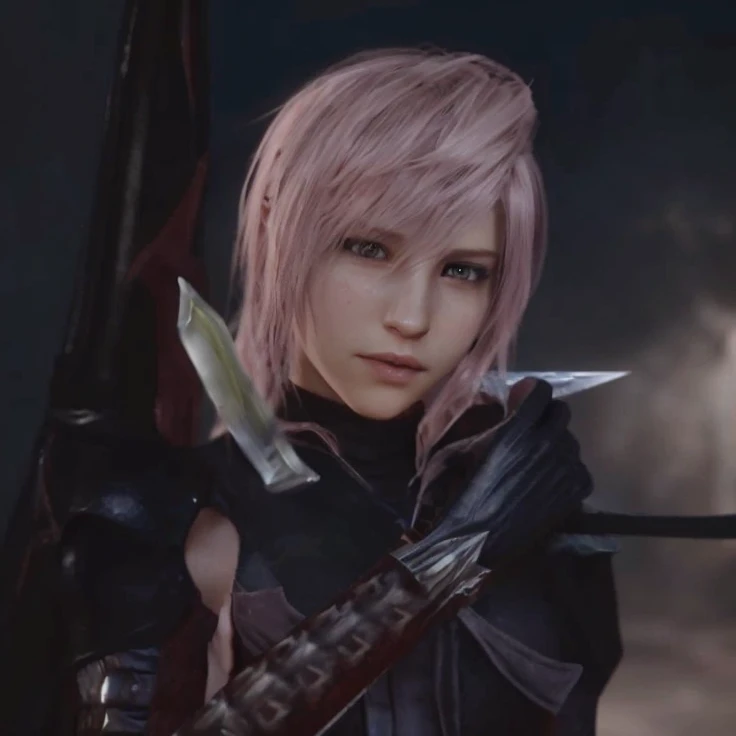 a close up of a woman with pink hair and a sword, final fantasy character, from final fantasy, from final fantasy xiii, style game square enix, final-fantasy, final - fantasy, square enix, final fantasy face, lightning, style of final + fantasy + 1 5, final fantasy style, female protagonist, final fantasy, square enix cinematic art