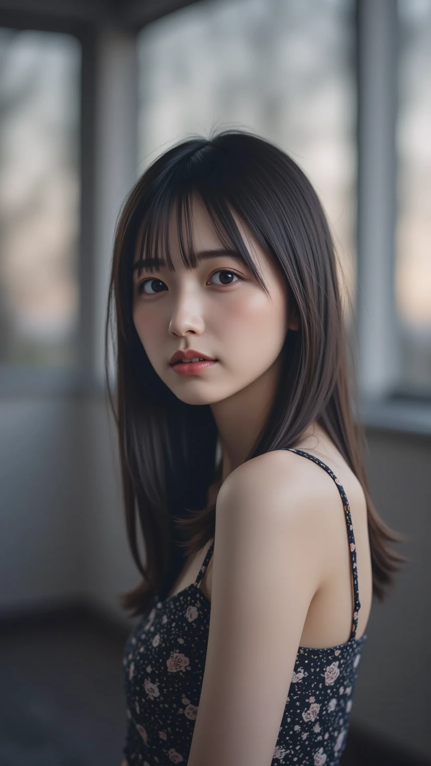 (Photo Real:1.4), (hyper realisitic:1.4), (Smooth lighting:1.05), 1 girl, teenager, happy, shy, O-face, looking away, Close-up of the face, Soft lighting, Back lighting, (Finest Real Textured Skins), Super fine face, glowy skin, retinas, Anatomically correct, (medium Hair:1.1), bangs, Textured skin, High quality, high details, Best Quality, High resolution,