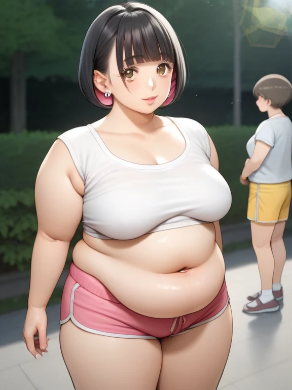 masterpiece, Highest quality, Nico_Yazawa,High resolution, 1 Girl, alone, Brown Hair, short hair, Twin tails、Purple eyes,  , , (Cleavage)、(Beautiful thighs), Carrying a red backpack, (randoseru backpack:1.2) Sweaty、Thick thighs、Highest quality、4K、One girl, 8-year-old, , cute, Grin, （Surrounded by men in the park））、、His penis is exposed through his thick thighs, Surrounding the girls、Semen from the penis、Bukkake、Bukkake、（Bukkake）With projectile、Blowjob、Lots of passersby、Ahegao、Low length、、、Handjob、School Swimsuit、、Spread your legs、（Handjob）（Blowjob）Knee socks、Plump、Big Breasts