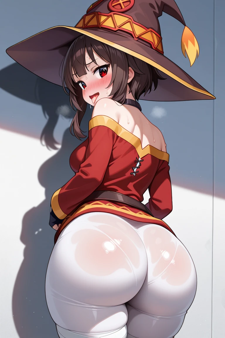 nsfw, obra de arte, melhor qualidade, 4k, profundidade de campo, fundo desfocado, 1 meninas, Bunda, focused Bunda, bandagens para pernas, cinto, big Bunda, luvas pretas, meias pretas, cape, Vestido feminino, only for women, luvas sem dedos, from behind, corpo todo, tem, knee high boots, mangas compridas, mismatched pants, vestido vermelho, sapatos vermelhos, fundo liso, Sozinho, witch tem, fundo branco