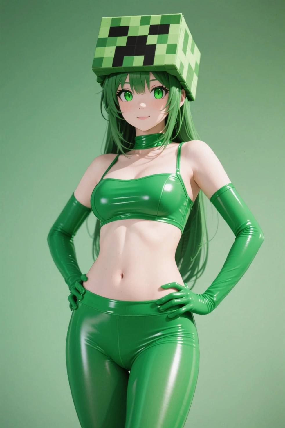 (Daisaku),(Need),(Super meticulous),(full bodyesbian:1.2),(soio),green colored theme,Viper magician,Delicate snake head,adolable,Open-mouthed,grin,Earphone,Snakeskin texture,Tight swimsuit,Popmart blind box,Clay texture,Treading on the ground,Black and white background,natural lightting,Best quality at best,Hyper-detailing,arte 3D,C4D, OC renderer, a 3D render, 8k wait to start