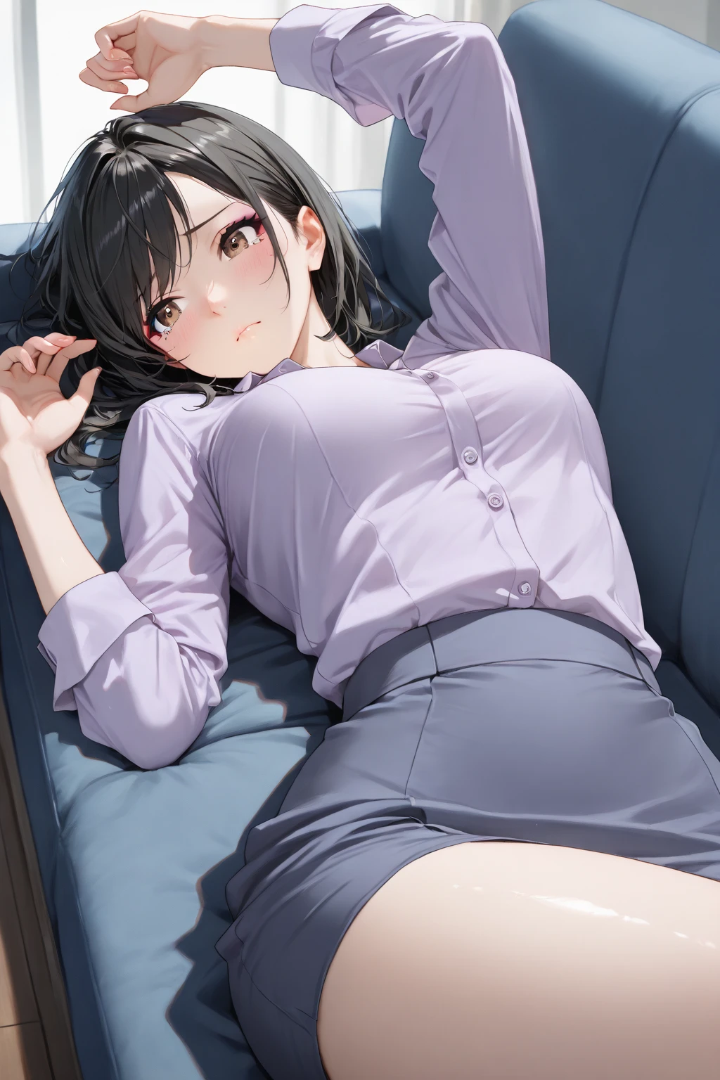 Rikka, A-line skirt,sexy girl,bed room ,on the bed,Beautiful slender legs,Big breasts,porn,bikini