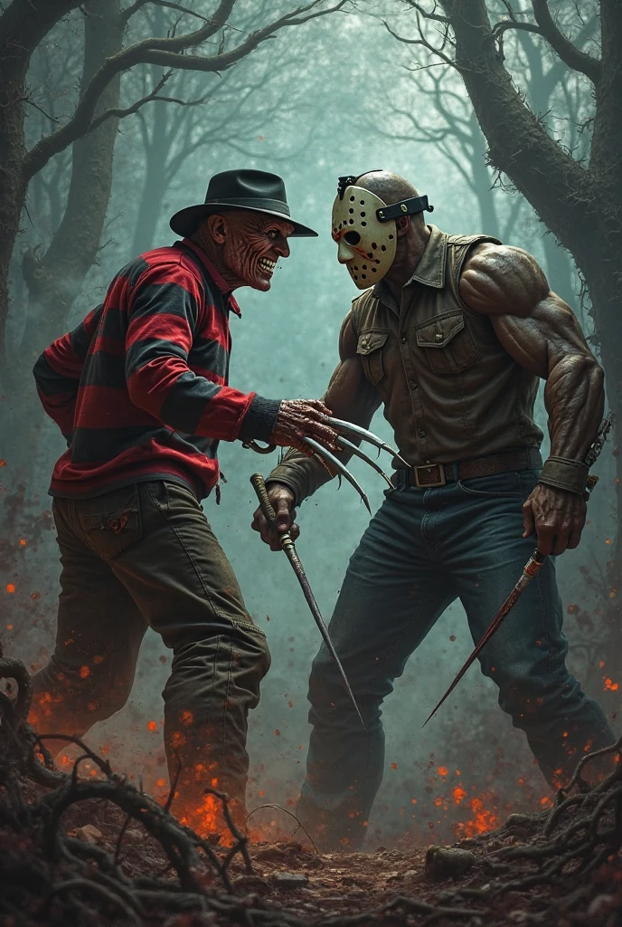(masterpiece, 4K, ultra detailed), Jason Voorhees, single, masculine, light skin, jason's white hockey mask, bald, sexy, muscular, sunny, smooth lining, smooth shading, lake, realistic, pubic hair, naked, human penis