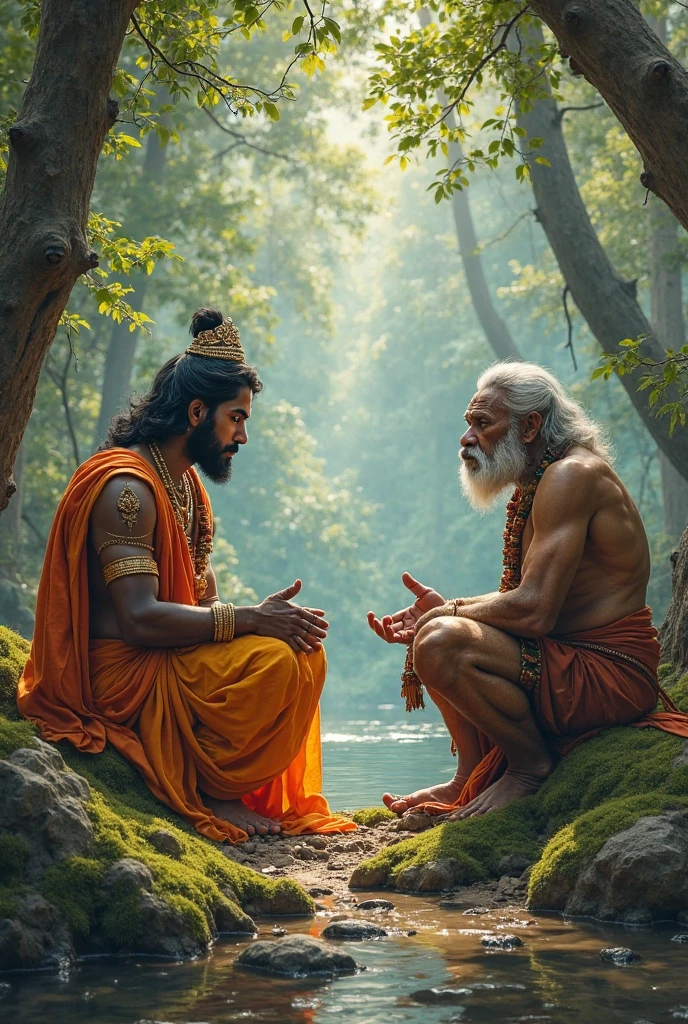 Ram, laxman, hanuman monkey god and monkey man sugreev both are seat
in junglee