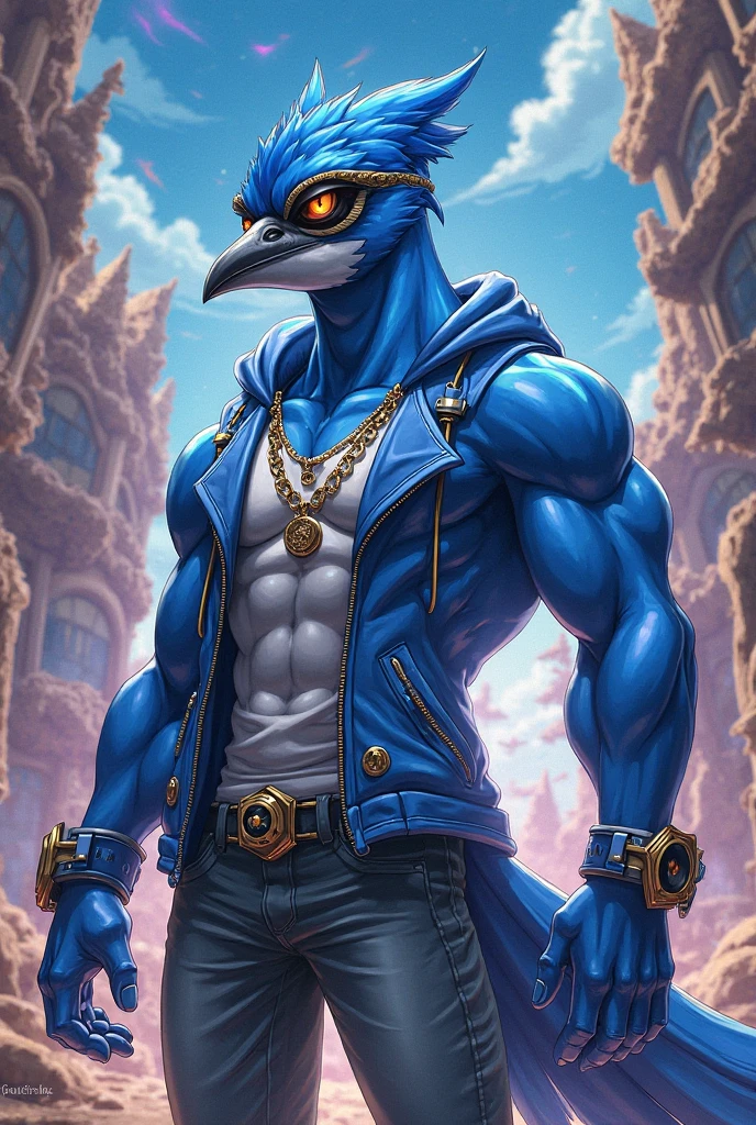 (((Empoleon \(pokemon\)))), anthro, full body shot, (penguin), (((open suit))), ((black pants)), showing pecs, male, solo, adult, ((muscular abs)), ((huge pecs)), ((nipples)), high details, (golden trident in head), beautiful eyes, detailed eyes, older, flexing huge biceps, detailed muscles, (castle), detailed face, smiling, looking at viewer, (serious face), bodybuilder body, huge muscles, hunk, beefy by bruteandbrawn, by raccoon21, by personalami, by chunie, by kenket, (intricate, high detail, film photography, soft focus, RAW candid cinema, photorealism, realistic, photorealistic, analog style, subsurface scattering, masterpiece, best quality, ultra realistic, 8k)