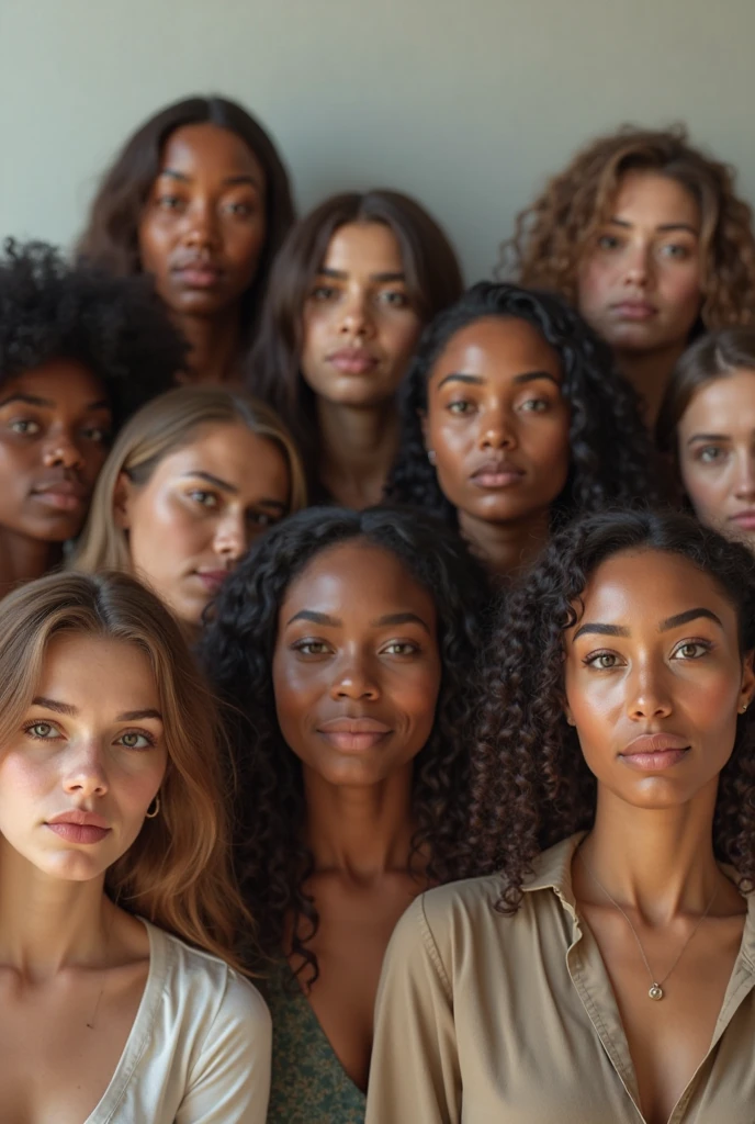 A stunning intricate full color portrait of threesome (different race and skin colors) random young ladyes, epic character composition, by ilya kuvshinov, alessio albi, nina masic, sharp focus, natural lighting, subsurface scattering, f2, 35mm, film grain,