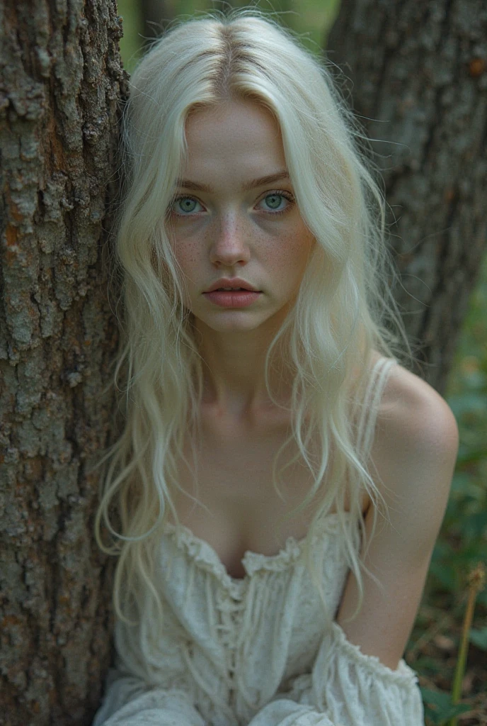 a portrait photograph of a beautiful ((20 year old)) woman, pale skin, naked, award winning photo, best quality, portrait by annie leibovitz, canon 5d mark ii, film, professional photograph, (rich colors:1.1), hyper realistic, lifelike texture, (natural lighting:1.1), (Canon EF 85mm f/1.4L IS USM)