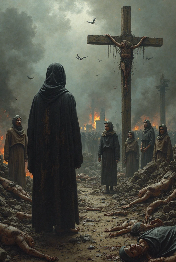 in the beginning everything was in darkness, multitude of people in darkness, suffering, abyss, souls were deserted and empty, lost people --auto --s2